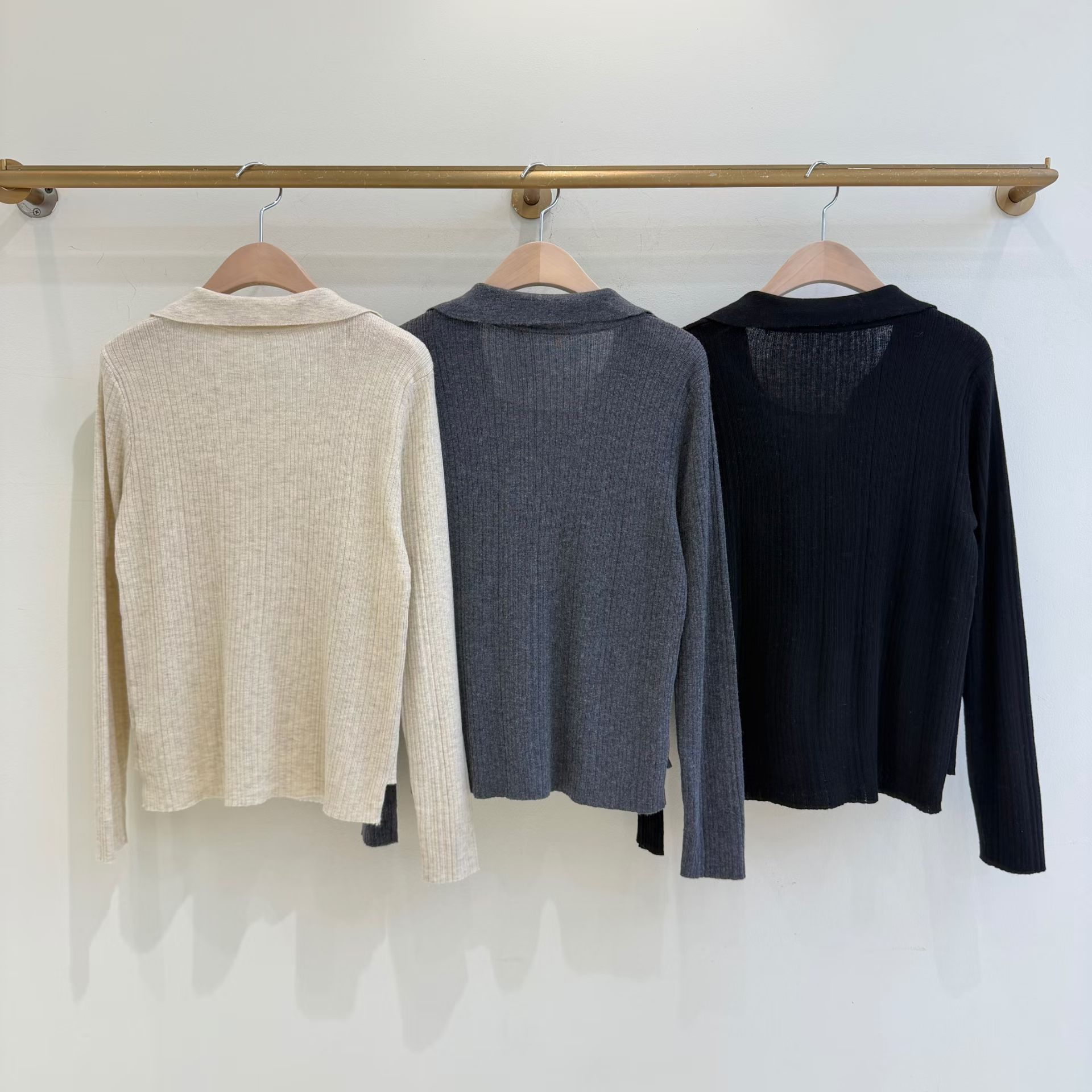 假2件開胸薄針織