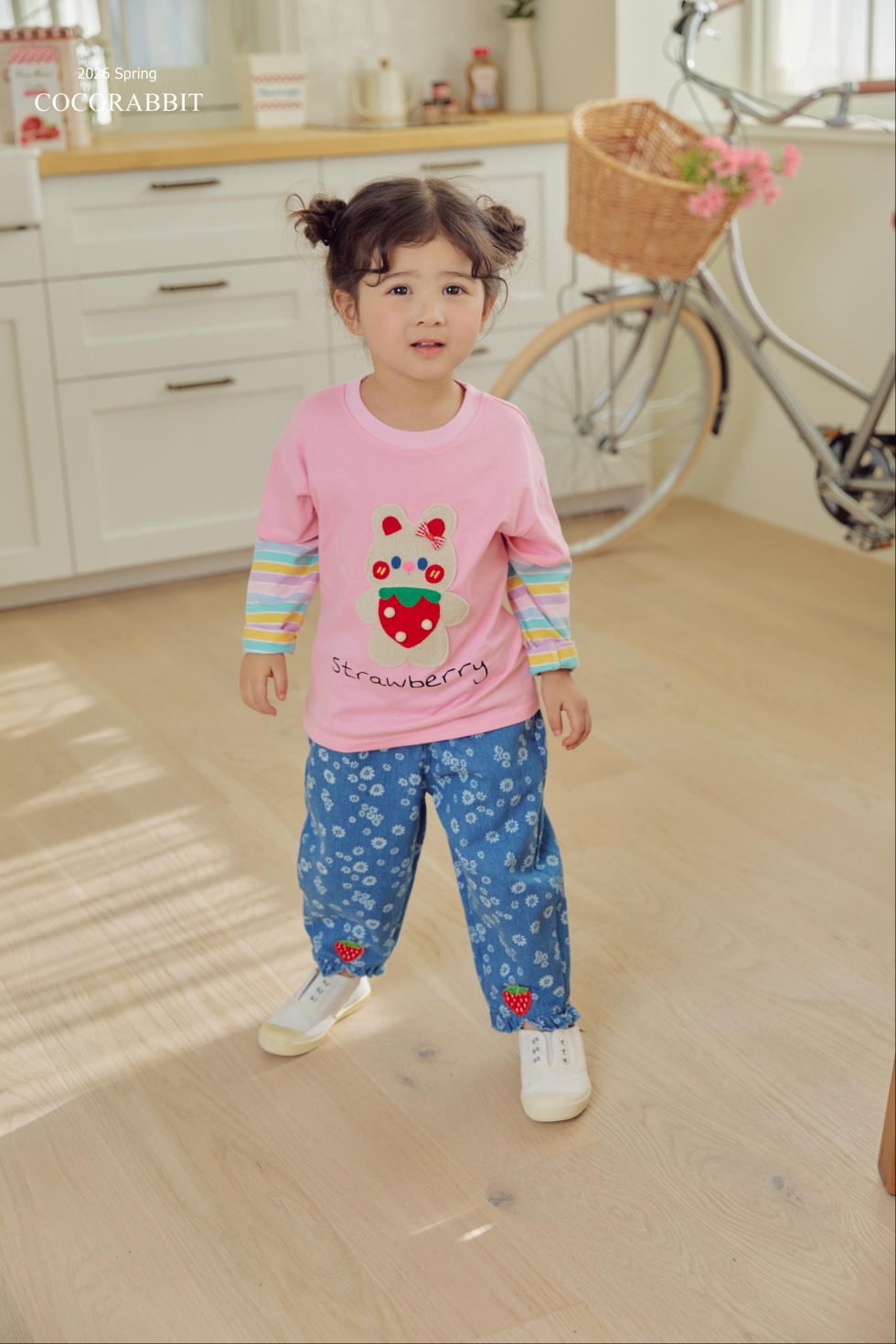 兔兔🐰 假兩件 Top / 士多啤梨🍓 牛仔褲