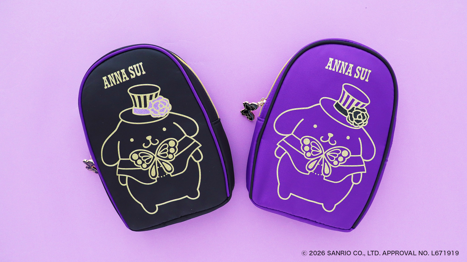 🎀【預訂】Anna Sui x Pompompurin 收納袋 B