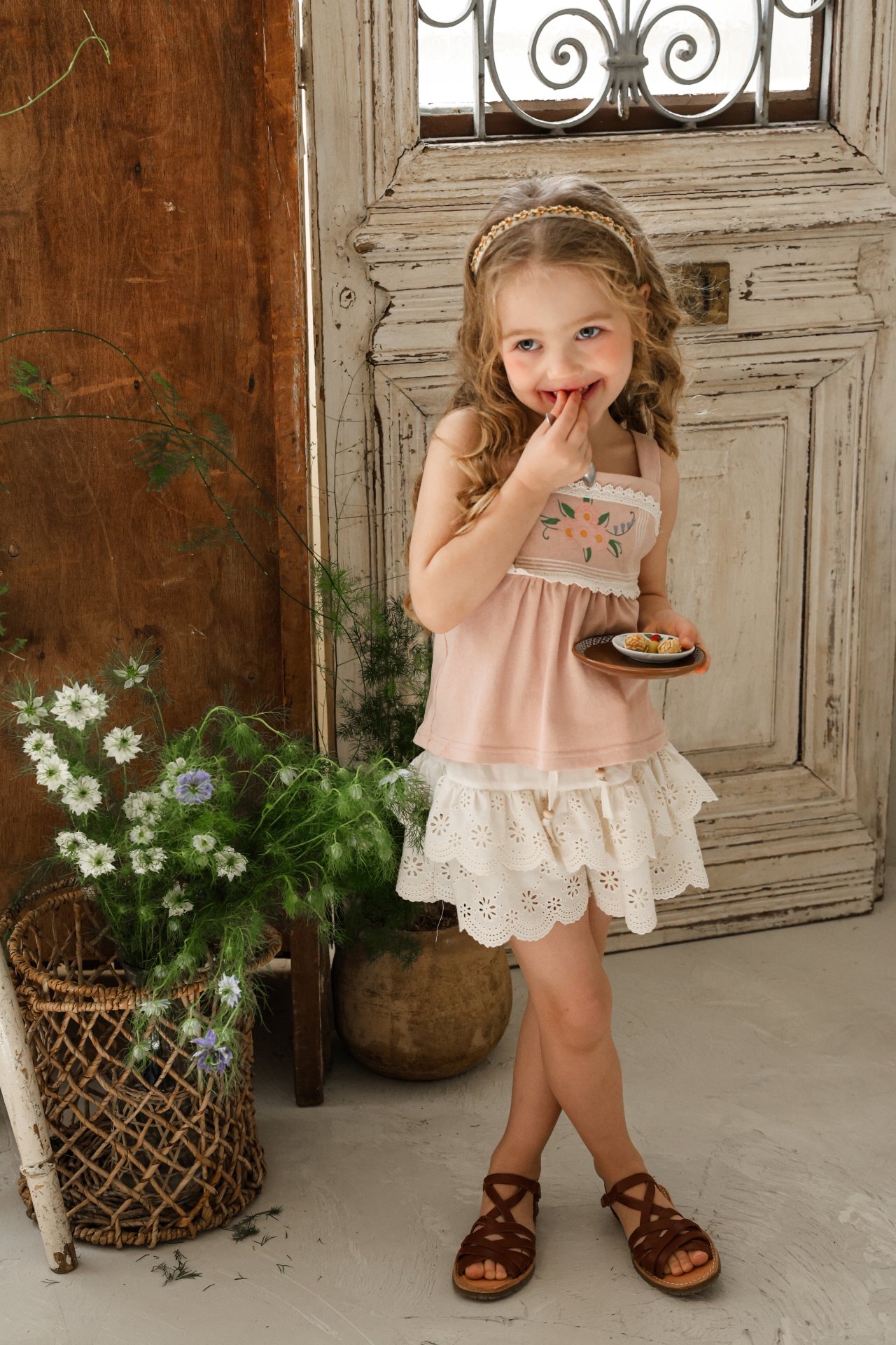Flo | Layer skirt pants(Ivory 120(105-115)