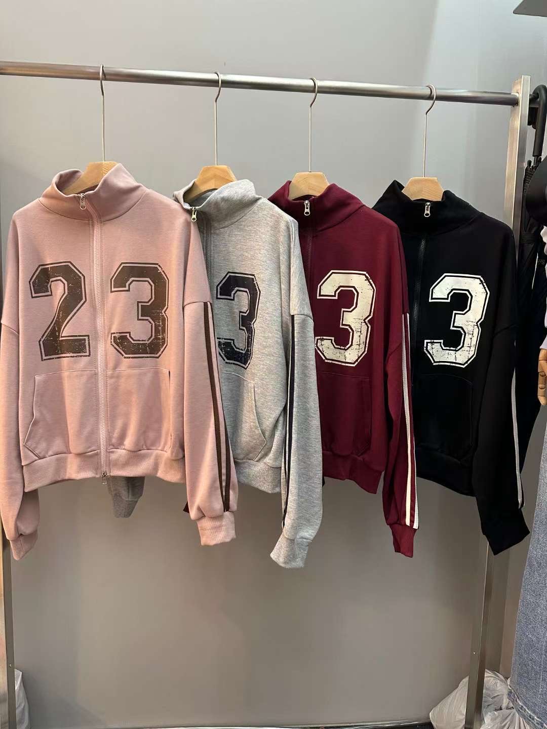 韓國23字母sporty雙拉鏈jacket