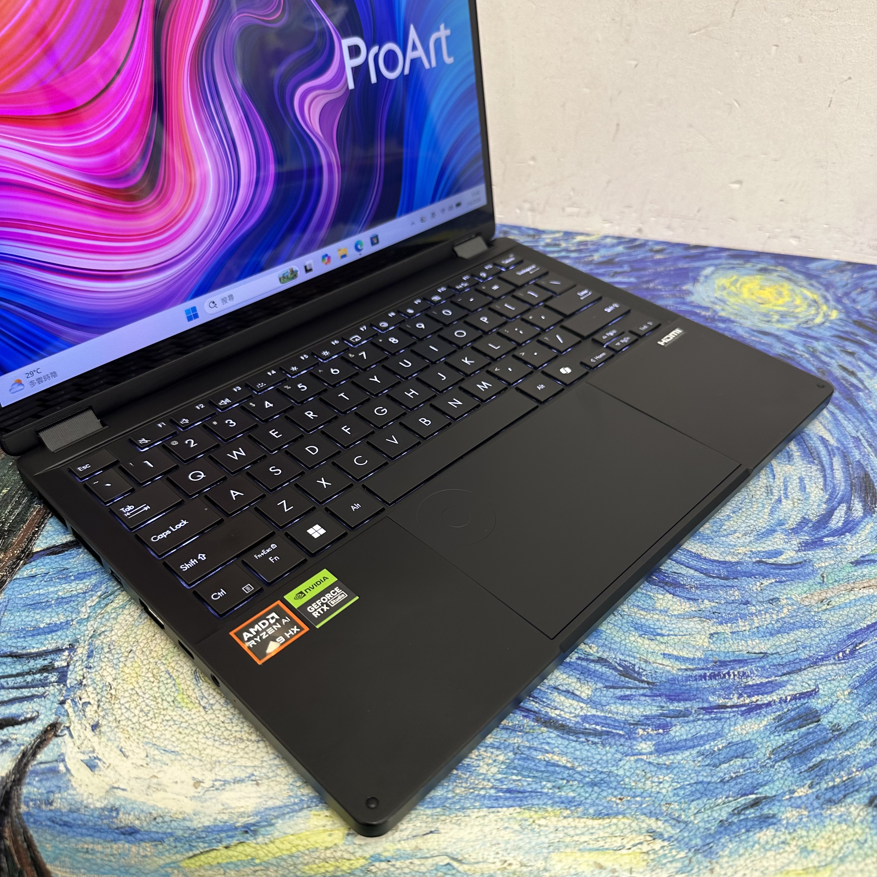 Asus Pro Art 13寸 3K Mon / AMD Ryzen AI 9 HX 370w/32GB Ram/2TB SSD/ Dolby Atmos喇叭/ Gaming Laptop / Notebook / 黑色/ YouTube / Netflix / Work / 外出超方便/ RTX 4060獨立顯示卡/輕薄機🔥
