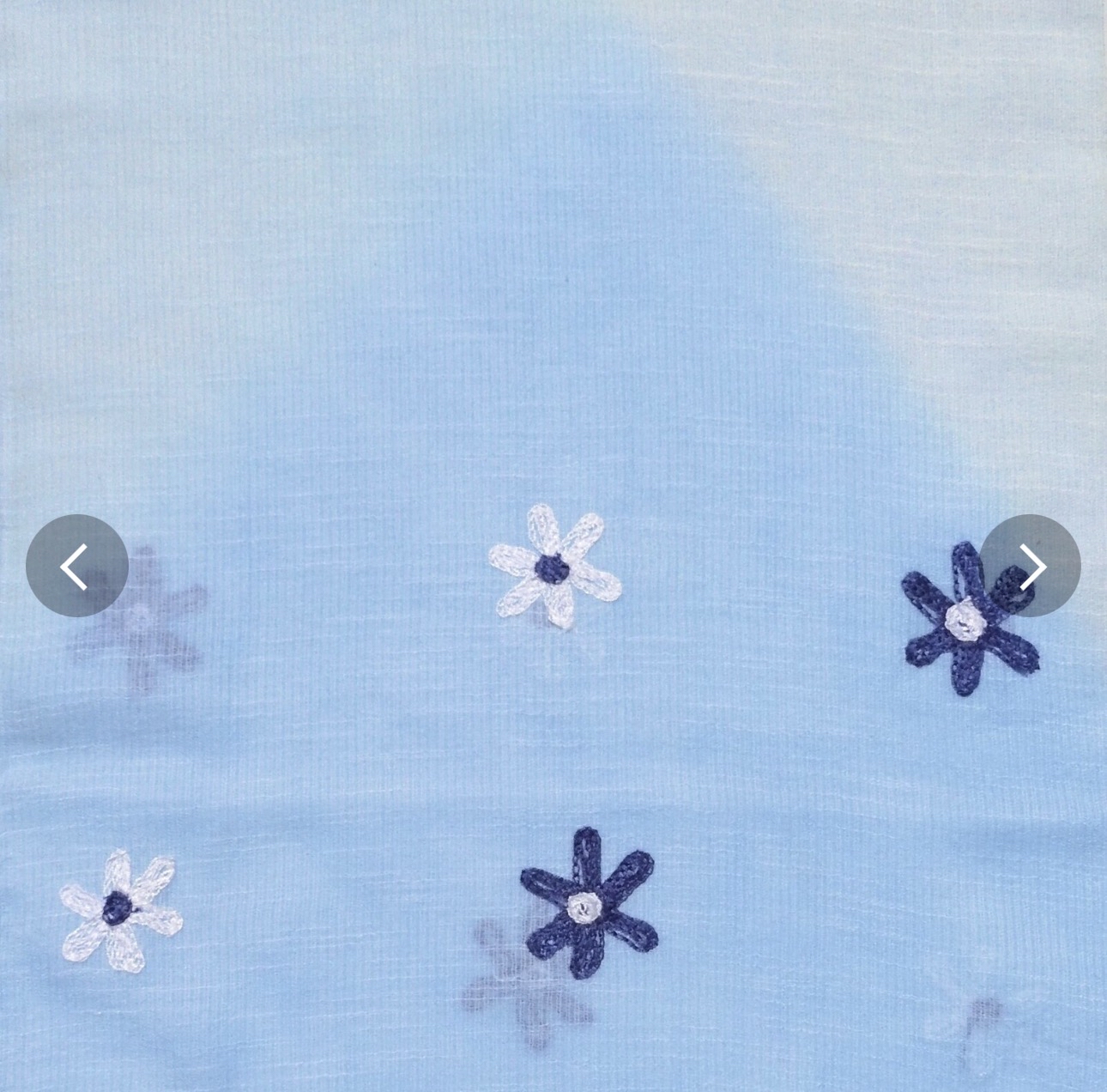 日本進口IORI刺繡花朵輕薄圍巾