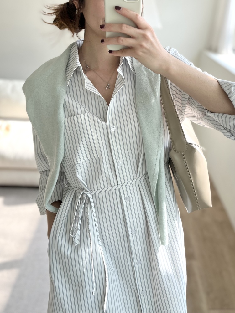 The Striped Shirt Dress