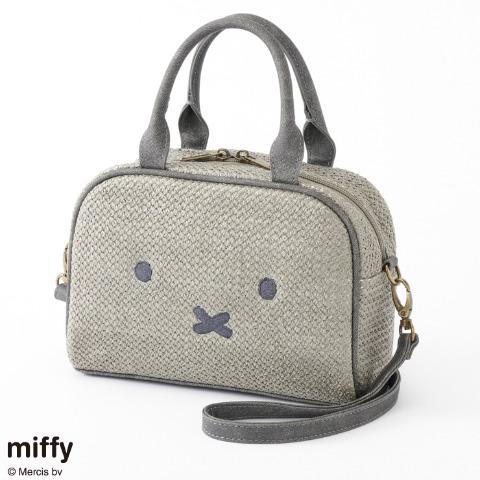 MIFFY  2Ways bag  草袋 波士頓 灰色 