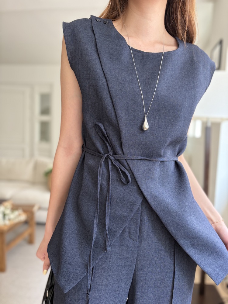 The Fine Linen Summer Set (Navy)