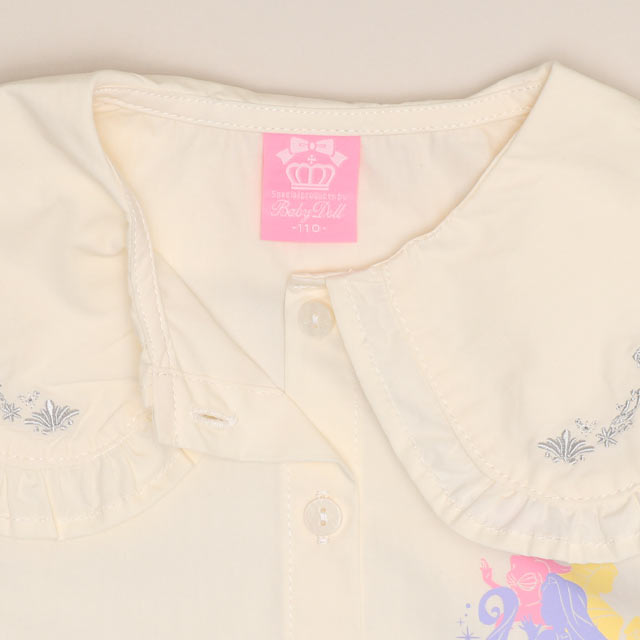 🆕【⭐訂購⭐】 🇯🇵日本直送🌀#DisneyPrincess / #Frozen #Elsa 刺繡蕾絲領襯衫🌀[ELCA-0040][260311]