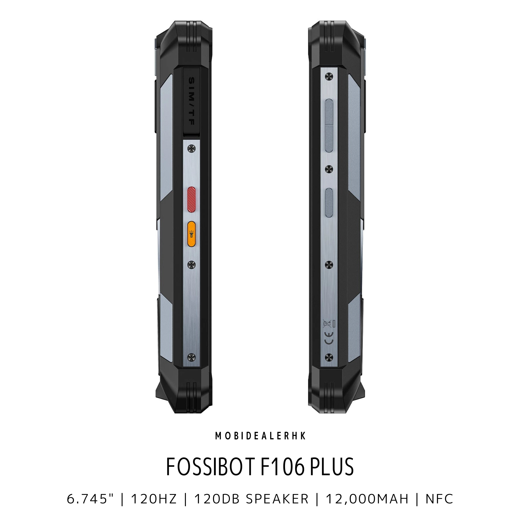 Fossibot F106 Plus | 4G | 三防手機 | 120dB 雙立體聲喇叭 | 12000mAh | 夜視鏡頭
