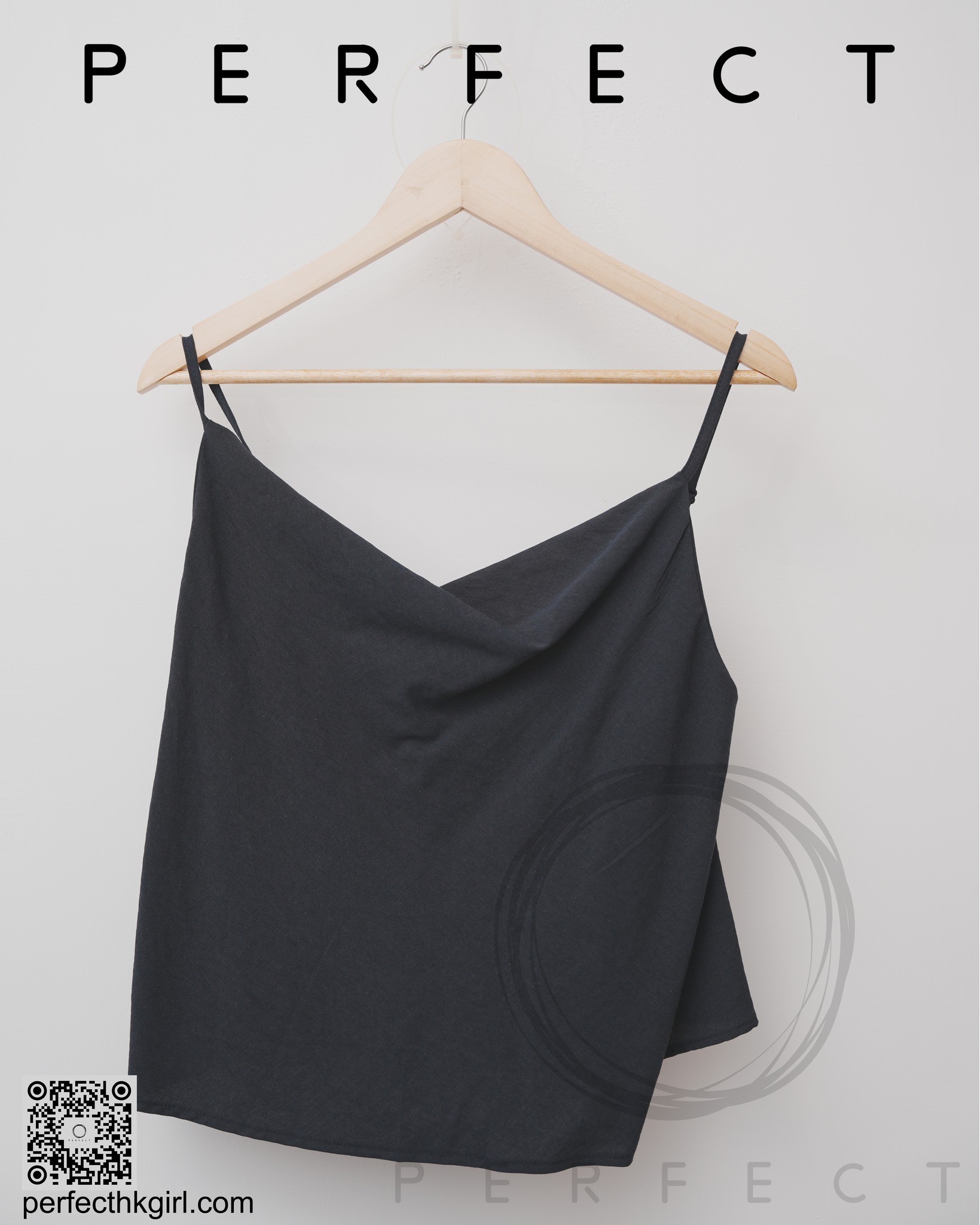 T0020_百搭氣質背心連恤衫兩件套 (氣質藏藍色)