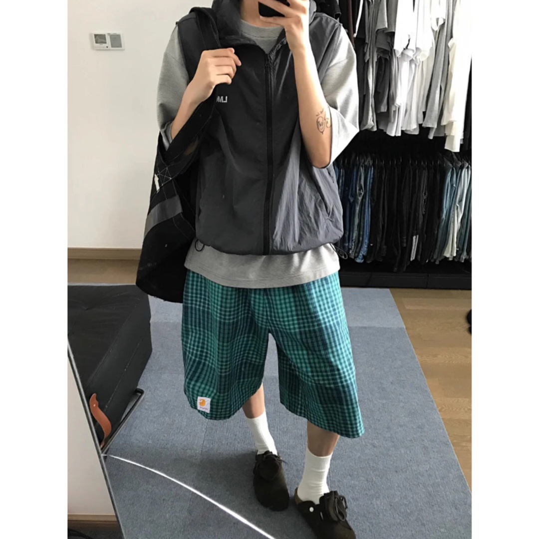 預訂 Car hartt 慵懶藍格休閒褲