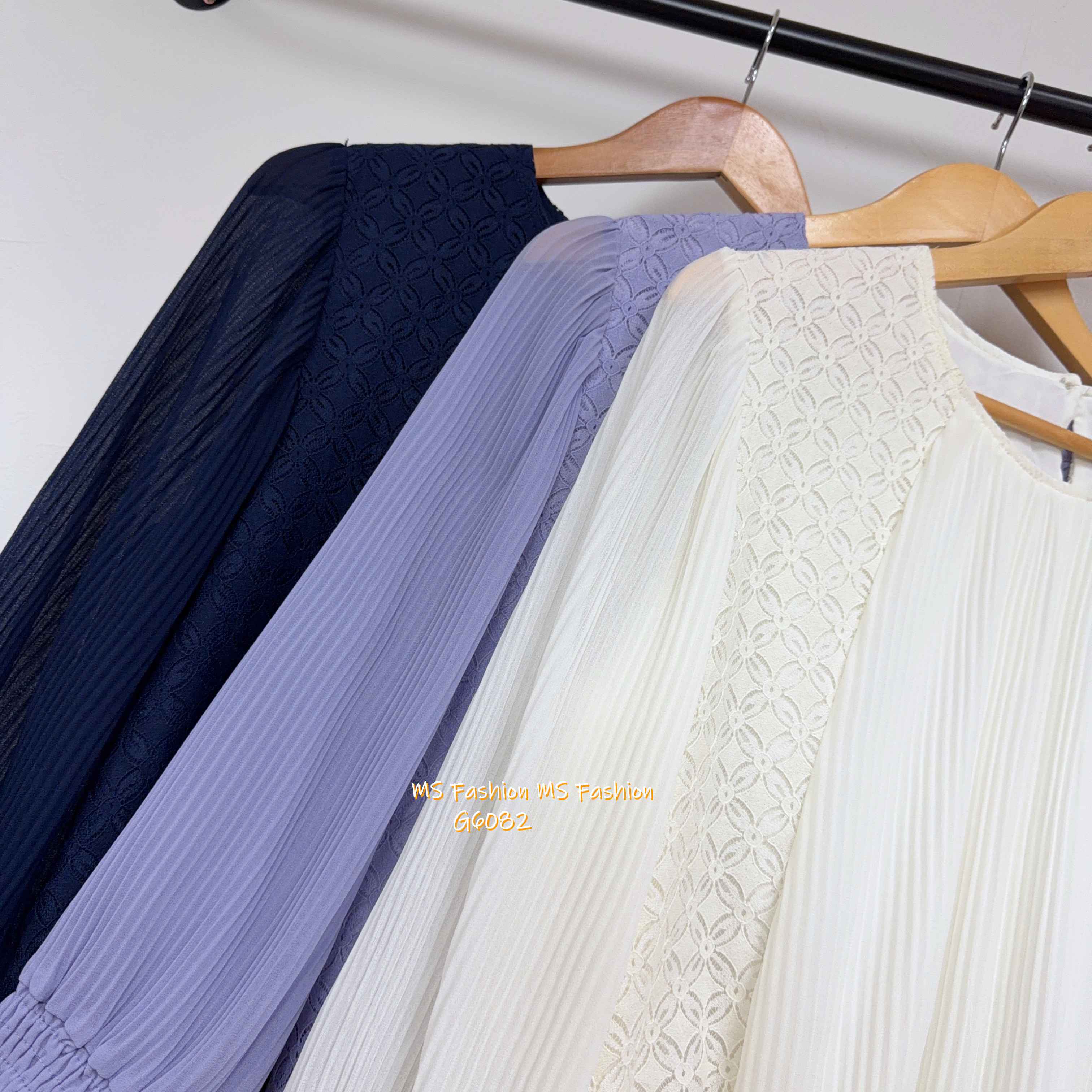 G6082 韓國🇰🇷通花百摺top