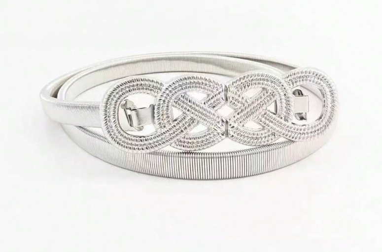 Elegant Style Metal Buckle Skinny Belt 