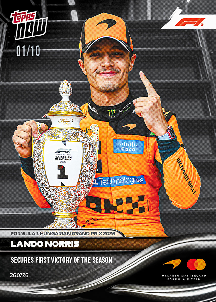 Lando Norris - 2026 F1 Topps Now #51 Hungarian GP 贏車卡【團購】