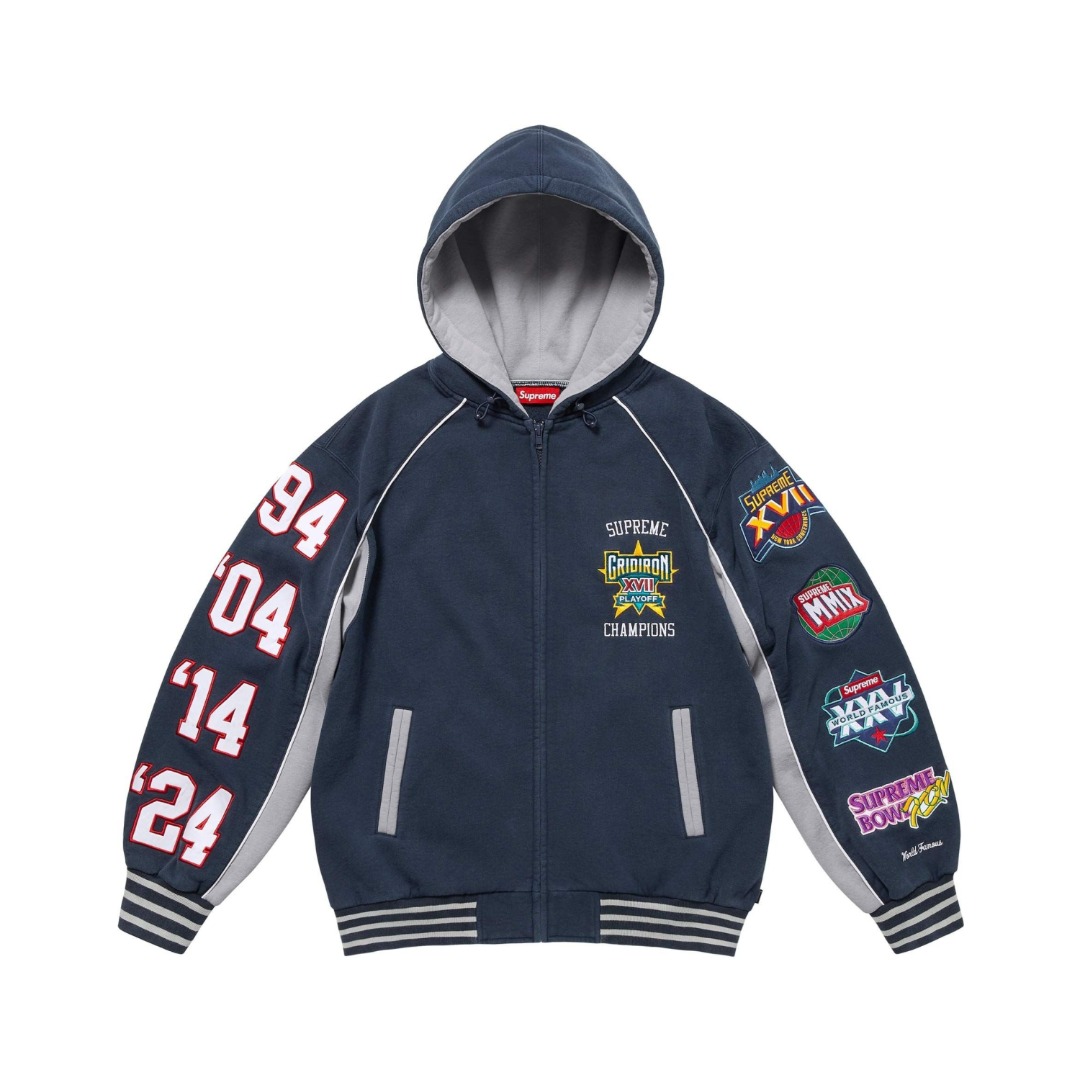 Supreme Playoffs Zip Up Hooded Sweatshirt