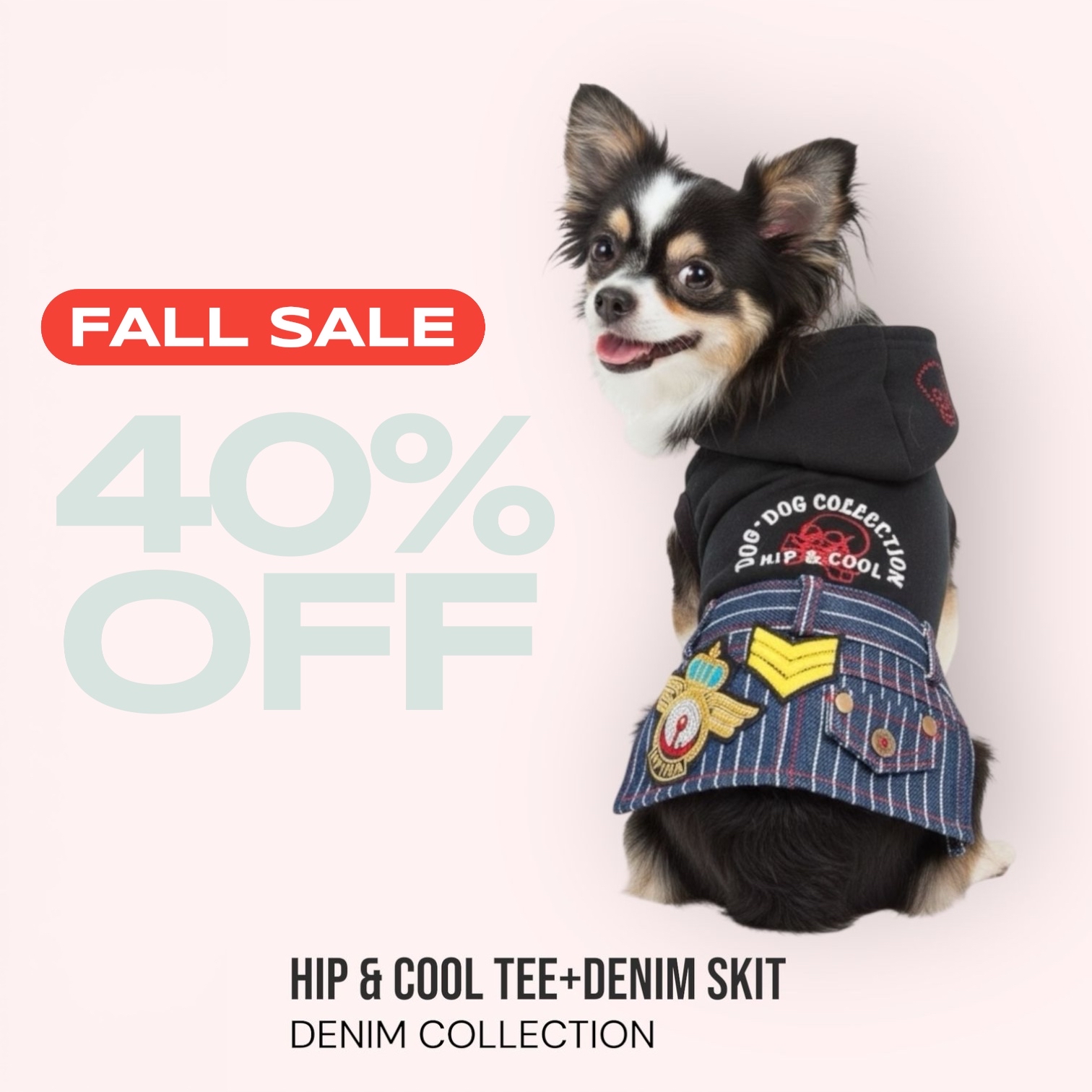 S472BK Hip & cool Tee + 牛仔裙 Hip & cool Tee + denim skirt