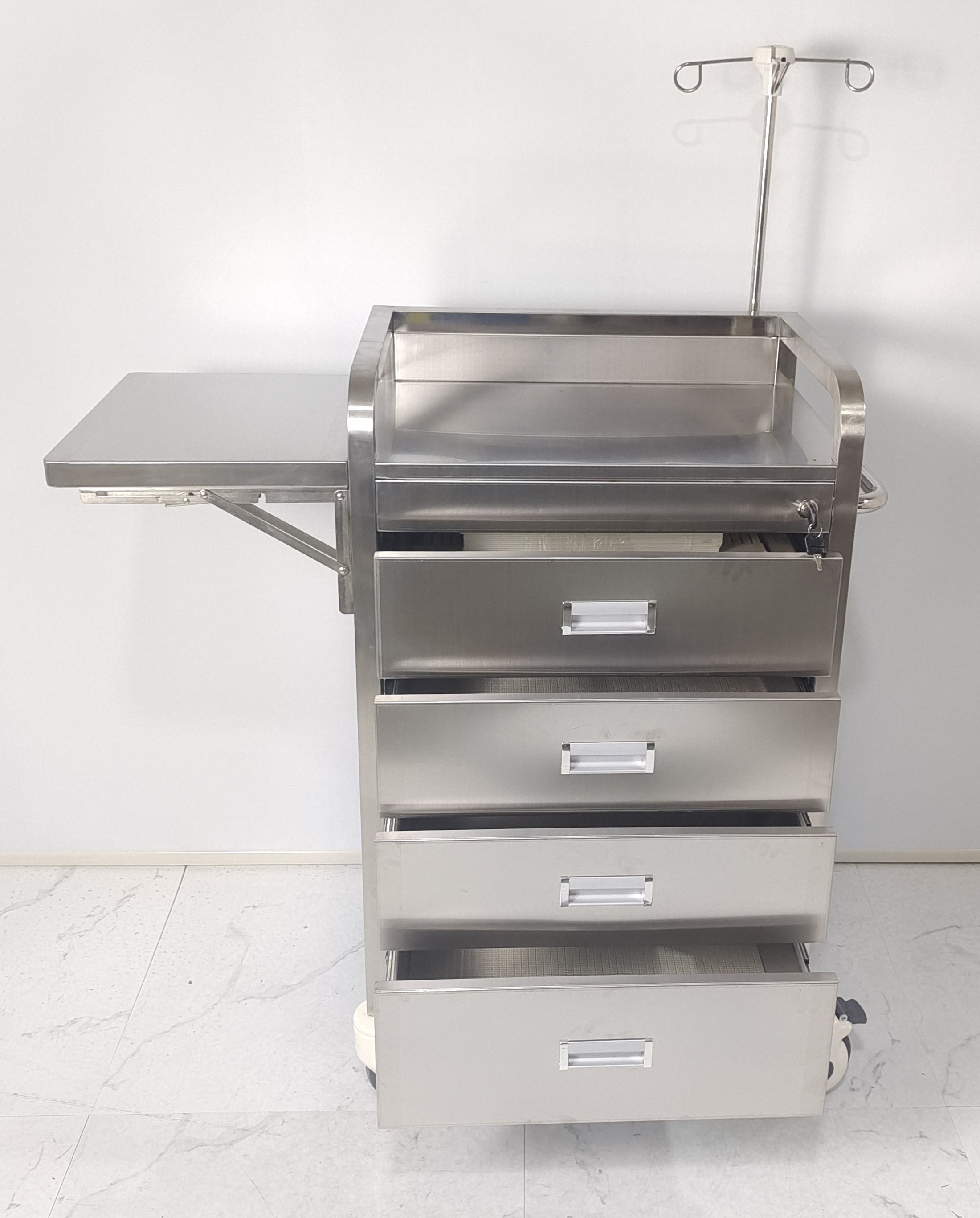 AD-ET03 Stainless Steel Medicine Trolley 不銹鋼藥車 (For inquiry only 此產品需報價)
