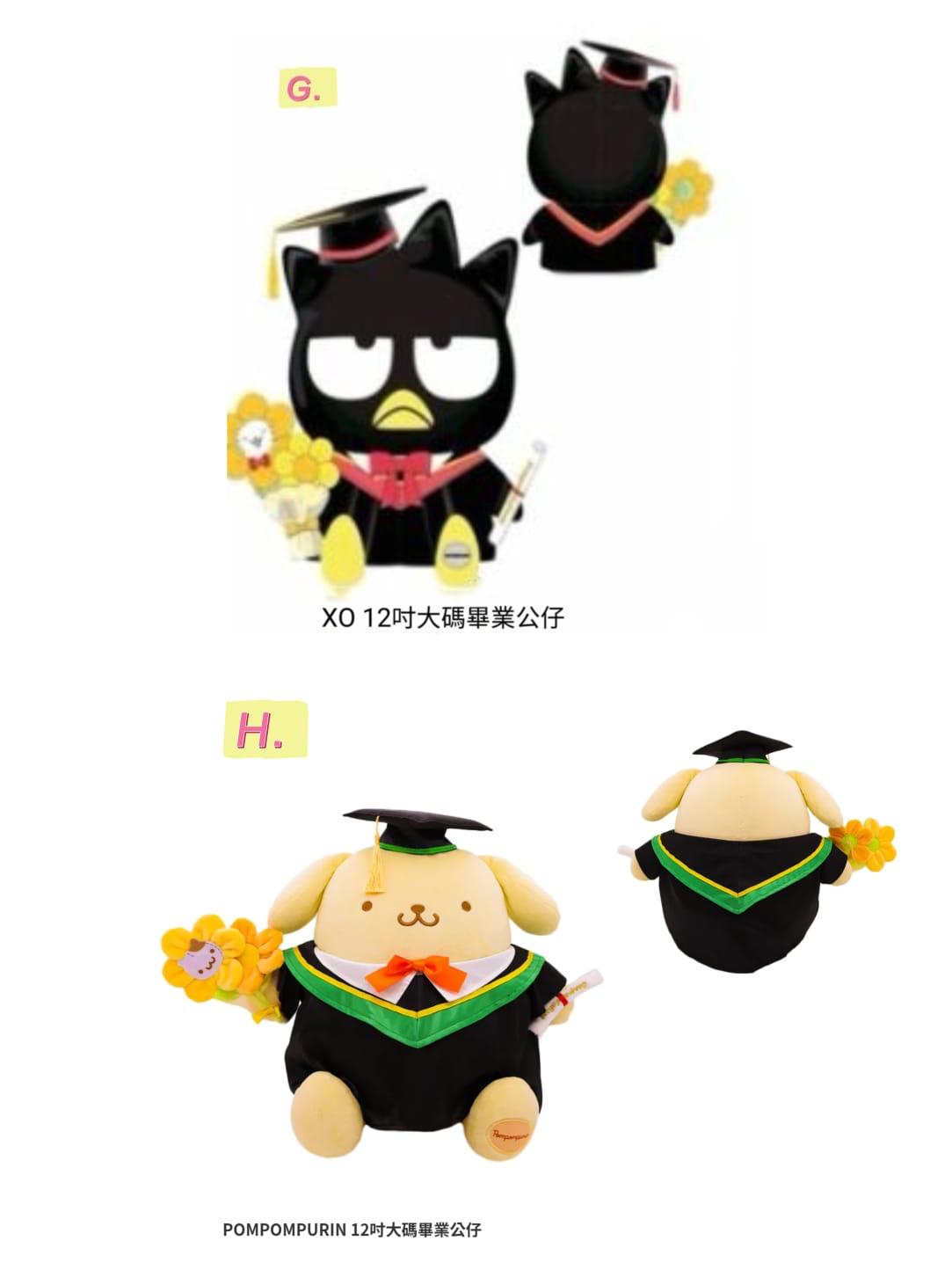 🌈港版Sanrio 💯%正版授權‼️安心使用🫰  🟡Sanrio Charachers畢業公仔系列🟡 (SC14126)