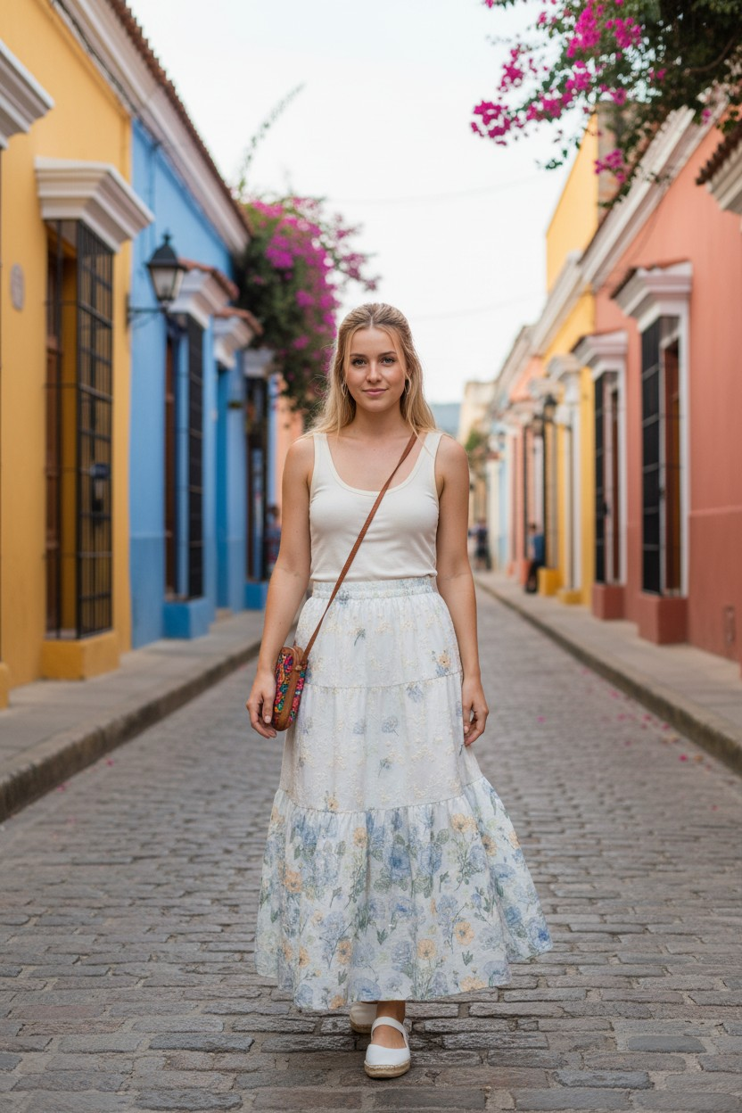 🌟重工刺綉全橡筋腰A字New款裙💞