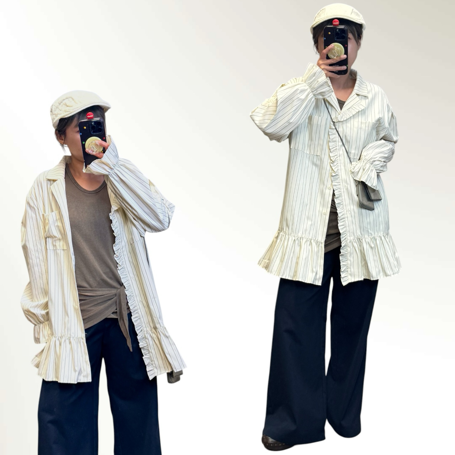 221123 直條waffle邊外套