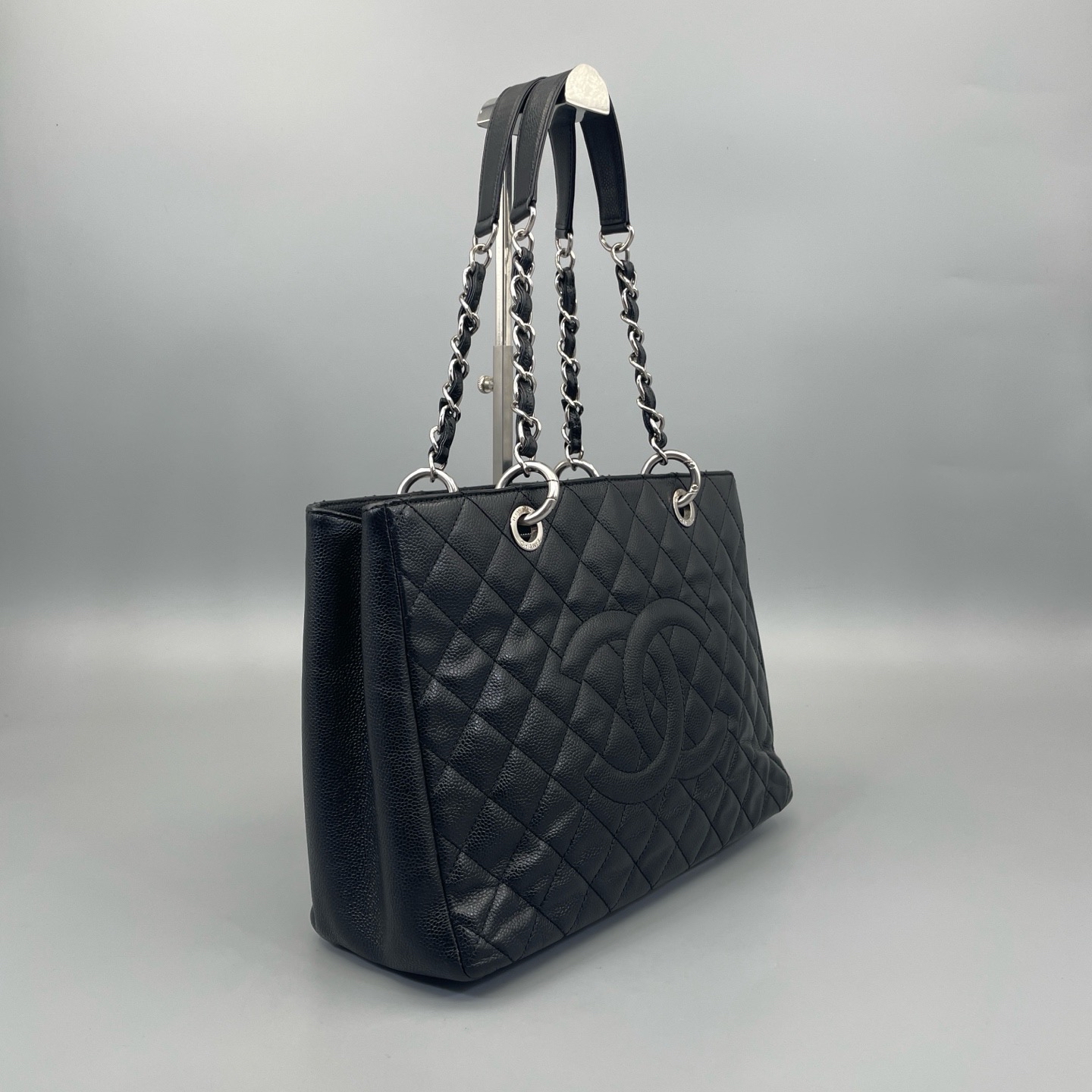 【預訂貨品】Chanel 黑金Gst荔枝紋牛tote bag