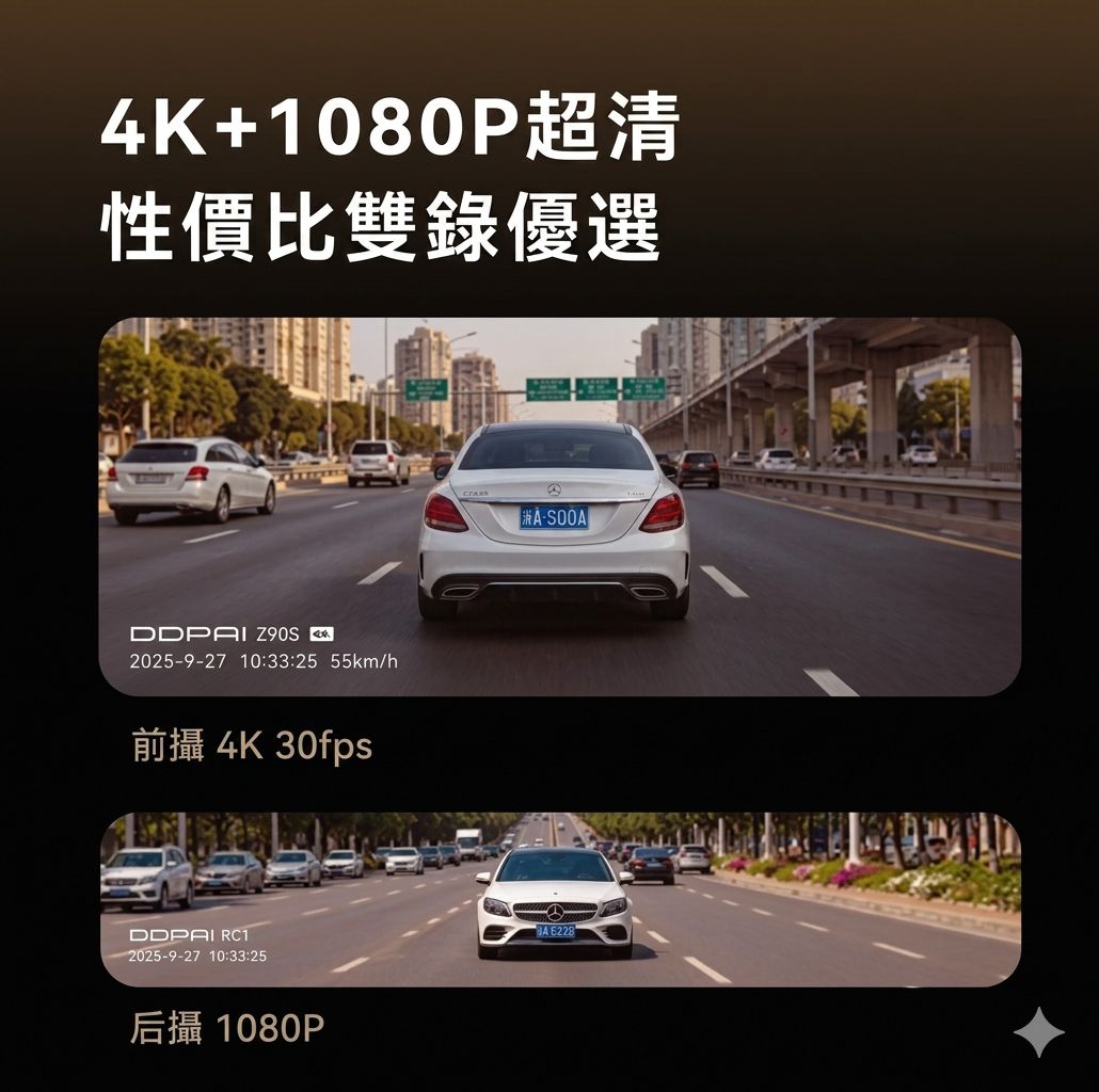 盯盯拍 DDPAI z90s 前後雙鏡頭行車記錄儀 車cam (預購產品)