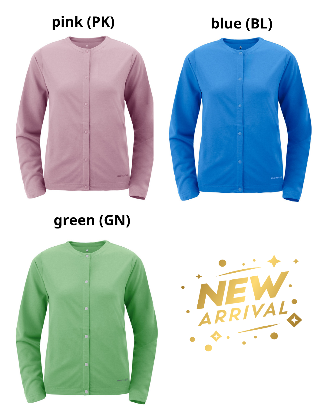 日本代購 【 2026新色 日本直送 montbell wickron 女裝  長袖 開胸外套 wickron logo long sleeves cardigan 】