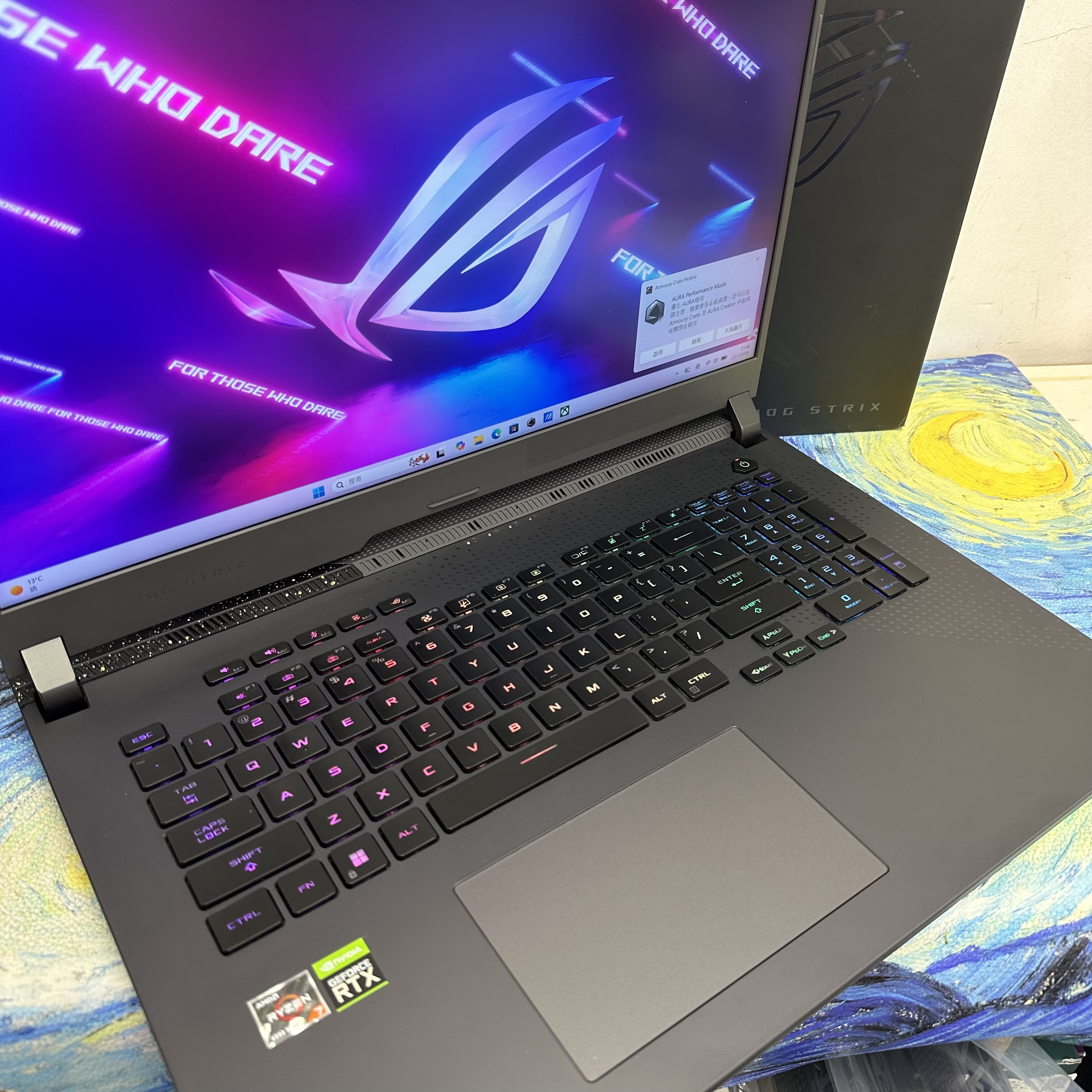 #5601 （頂級17.3寸 2.5K 240Hz華碩ROG電競機🔥)ASUS ROG STRIX AMD Ryzen 7 6800H/32GB Ram/1TB SSD/RTX 3060 獨立顯示卡/240Hz高刷/ Gaming Laptop/ Notebook/  Laptop / PC / PC Game /  Movie / Netflix