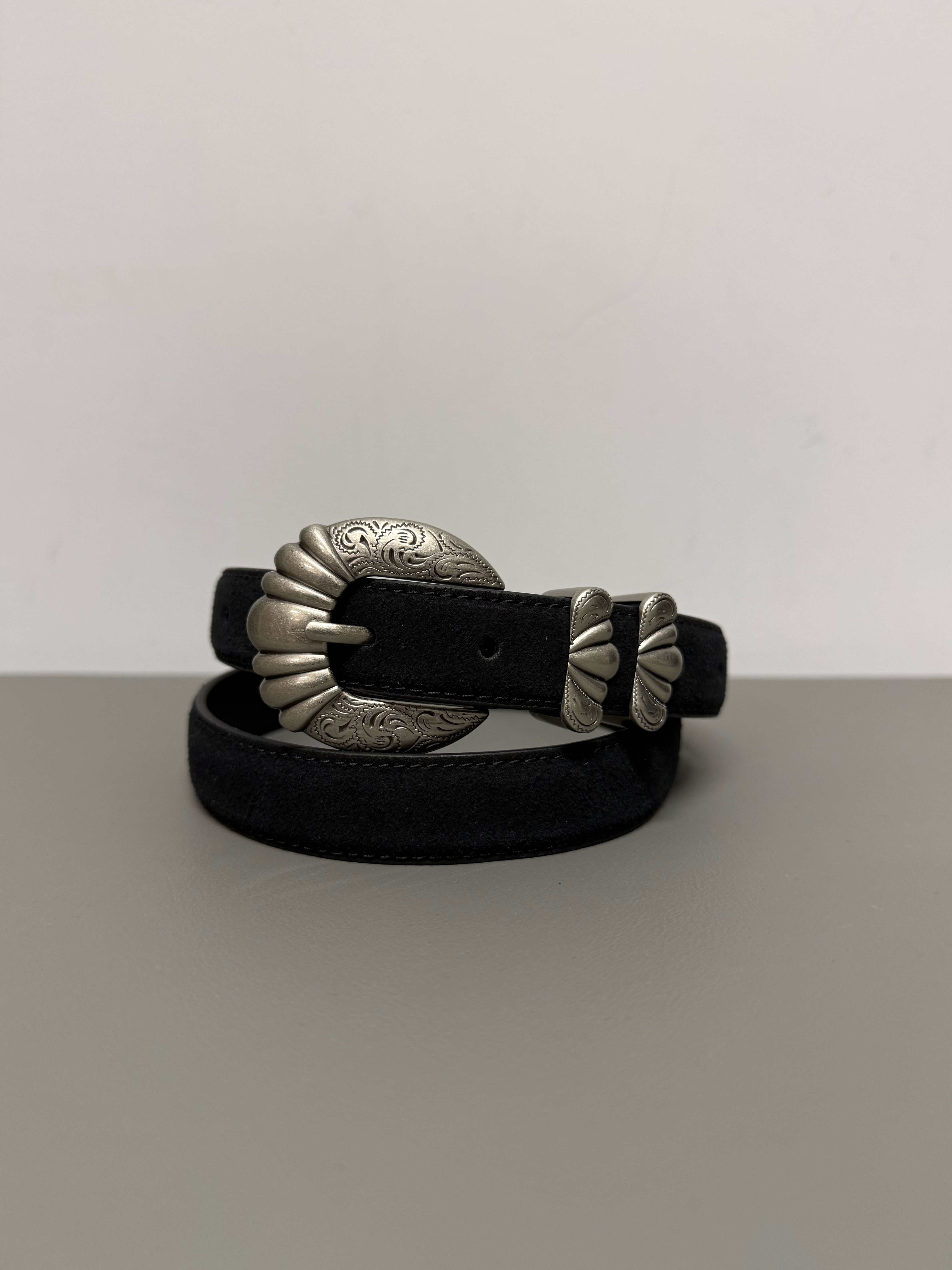 Vintage suede leahter belt #be11