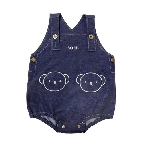 Miffy Boris 嬰兒牛仔吊帶褲 藍色白色 