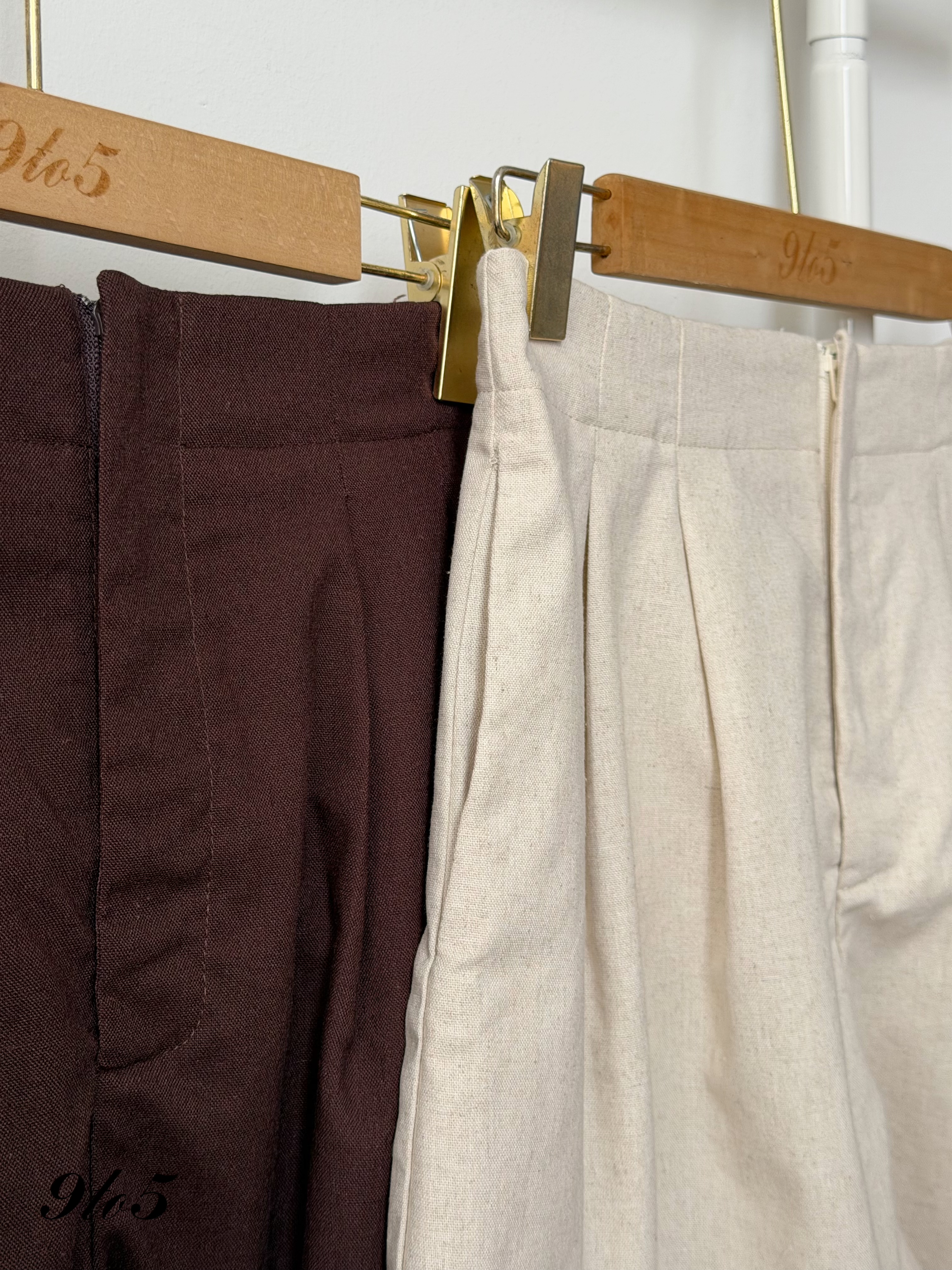 S2036 A Line Linen Short Pants - 3 Colors 