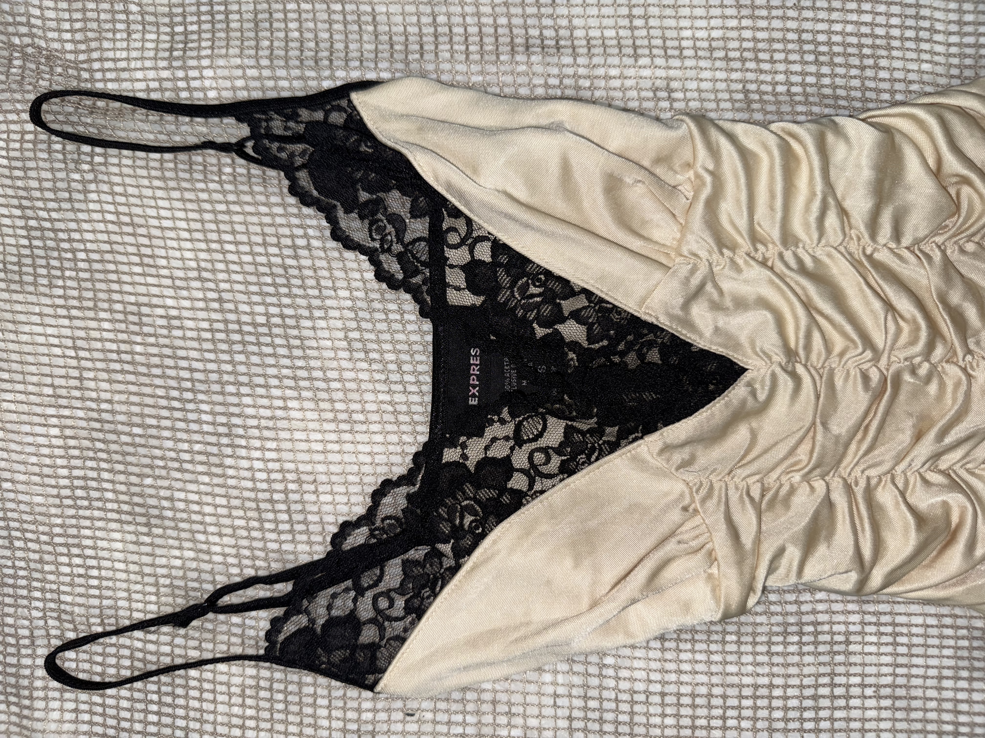 Lace V-Neck Ruched Camisole