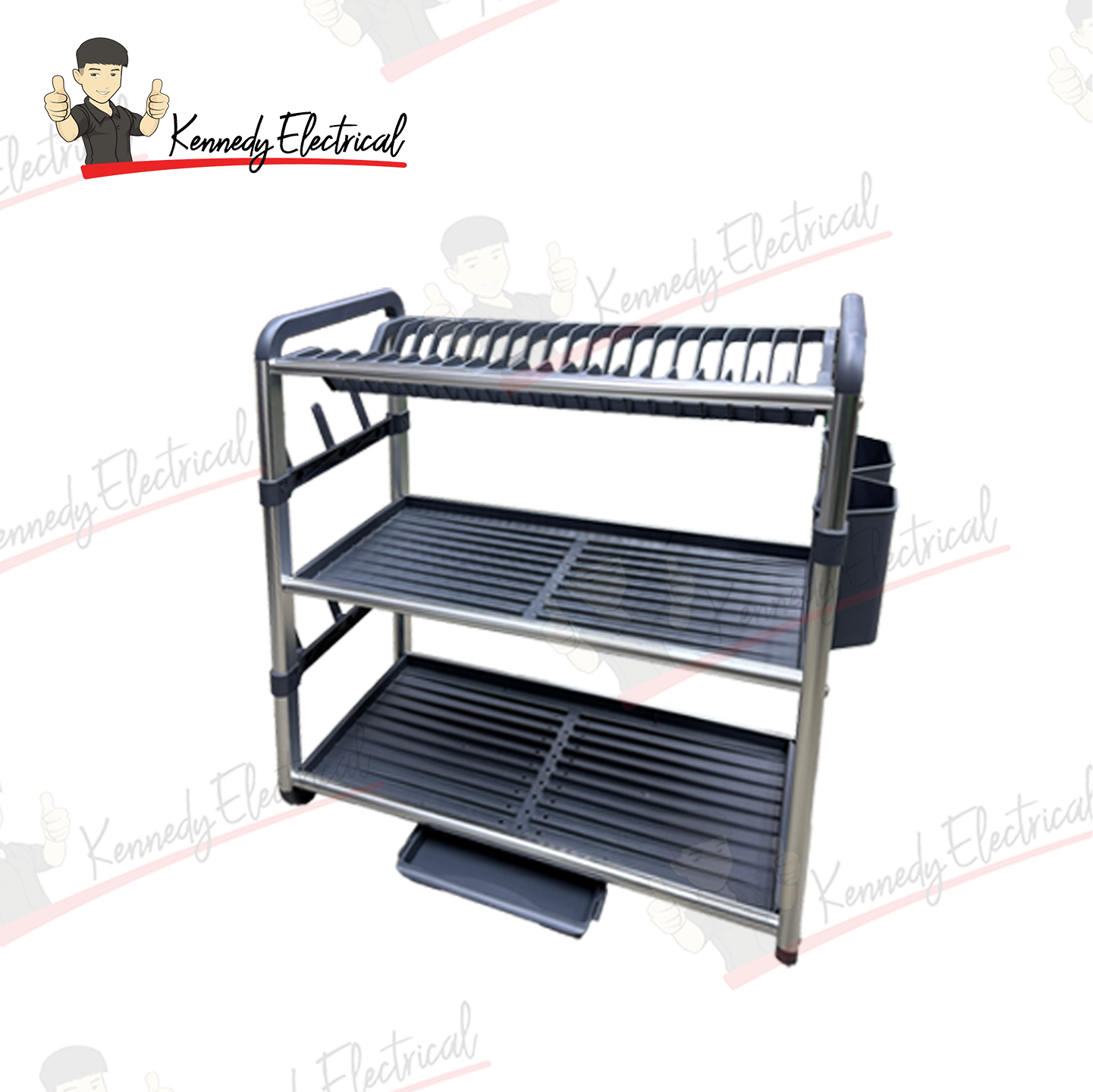 Sx841# Aluminium 3 Layer Silver Dish Rack R1-703