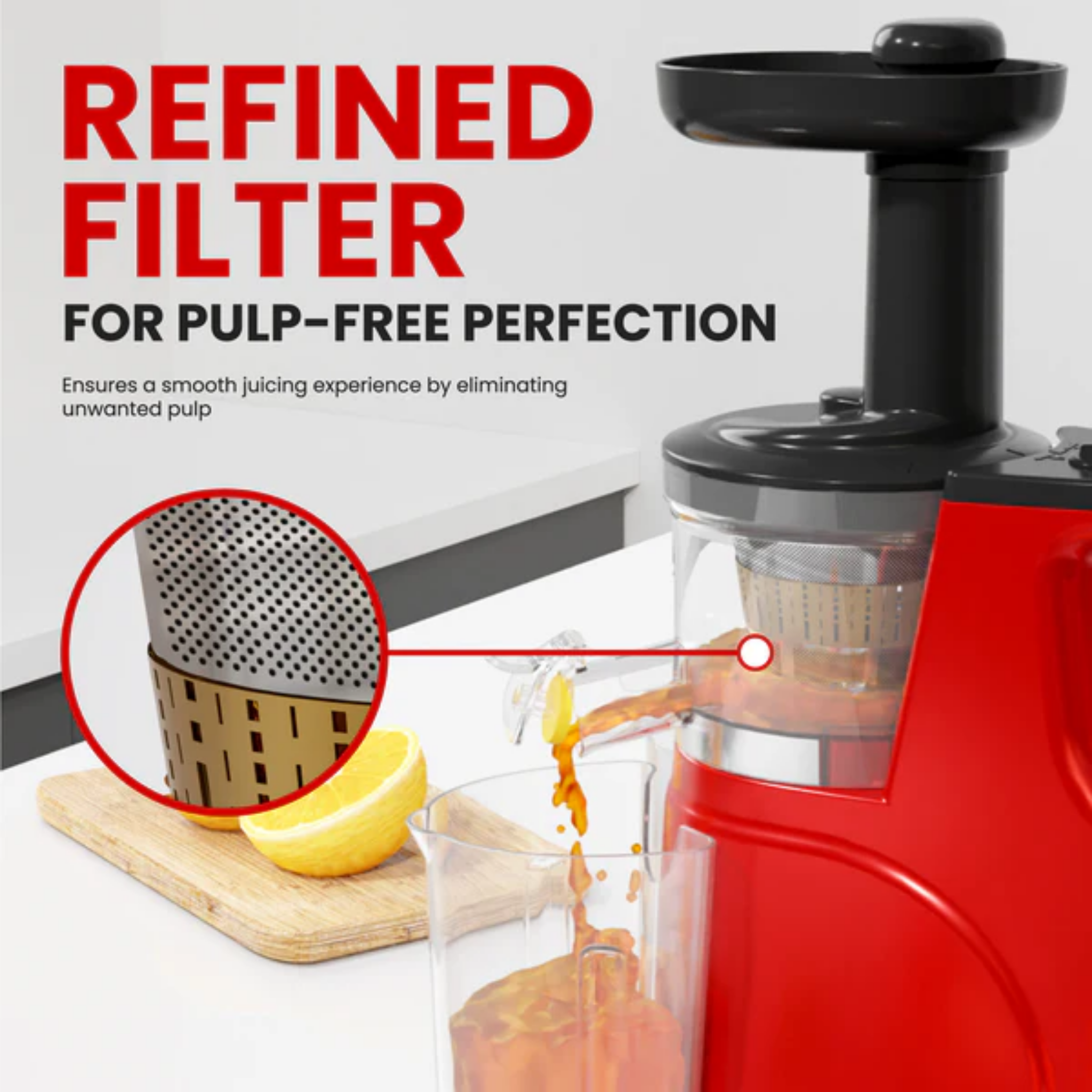 Russell Taylors 150W Cold Press Slow Juicer (SJ-6)