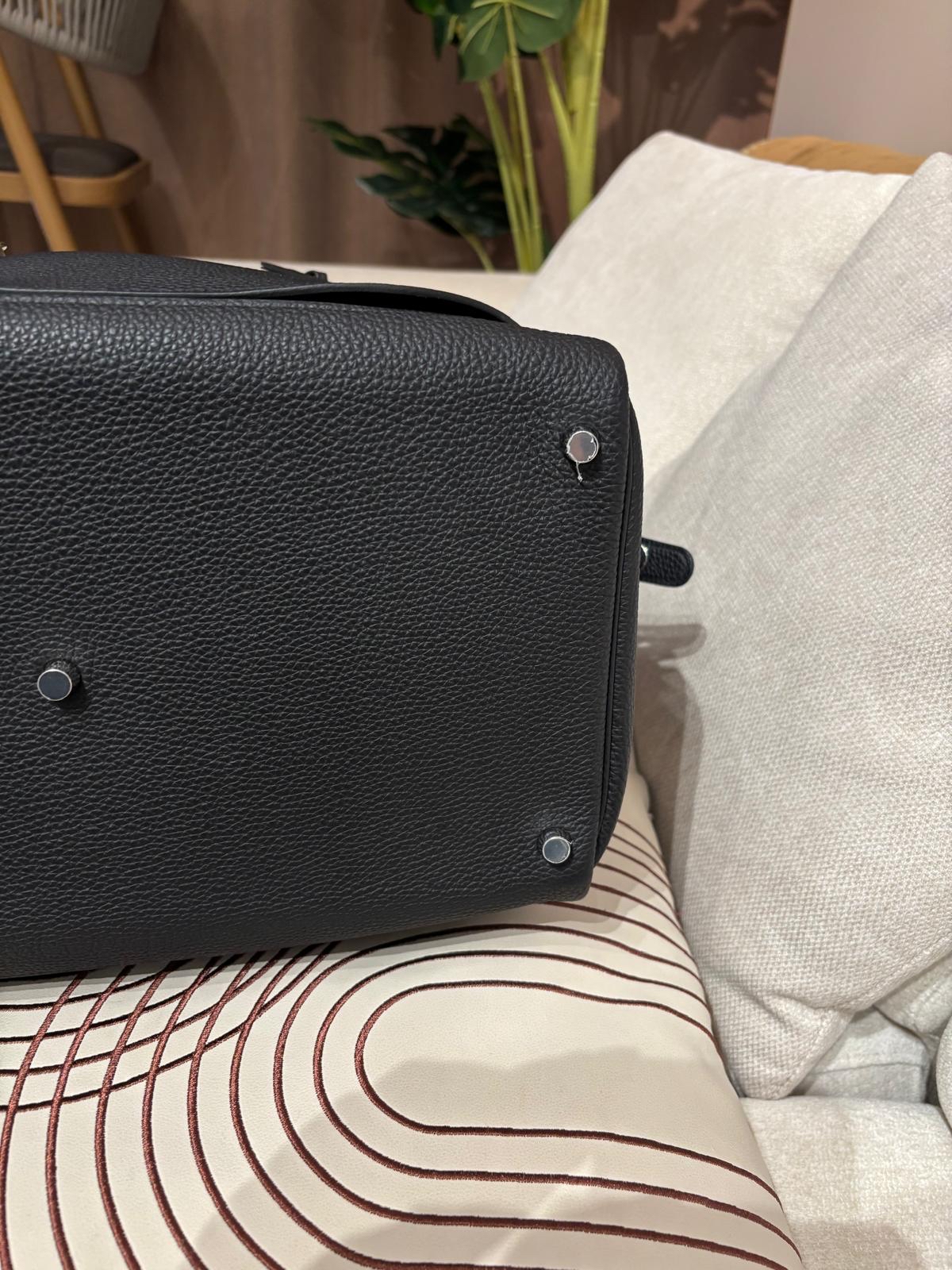 HERMES Wallago Cabine 35 Stamp A 89 Noir Togo Calfskin 100%Authentic, 98%new ✅Key Lock✅Dust bag
