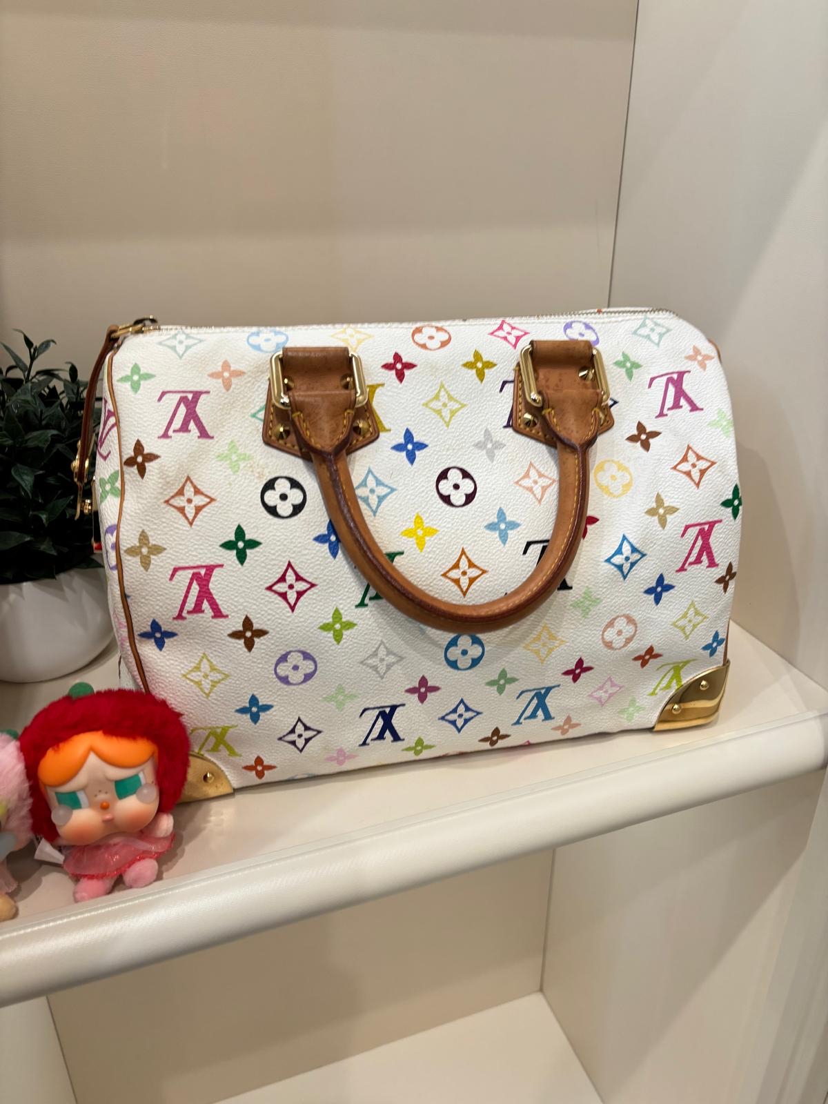 Lv speedy 30 限量版村上隆 100%Authentic ,88%new ✅dust bag