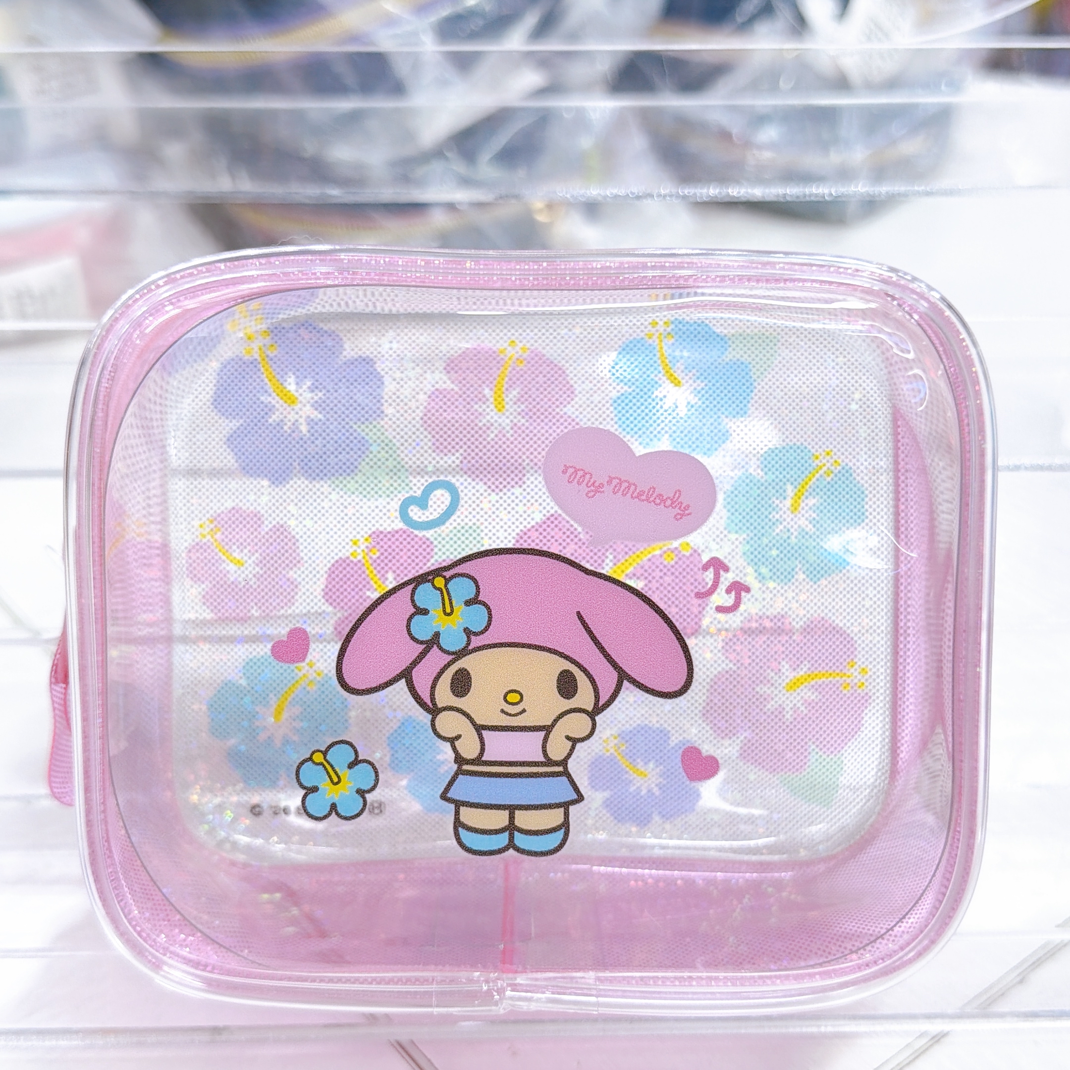 日本直送Sanrio 夏天黑皮泳裝系列 透明膠化妝袋