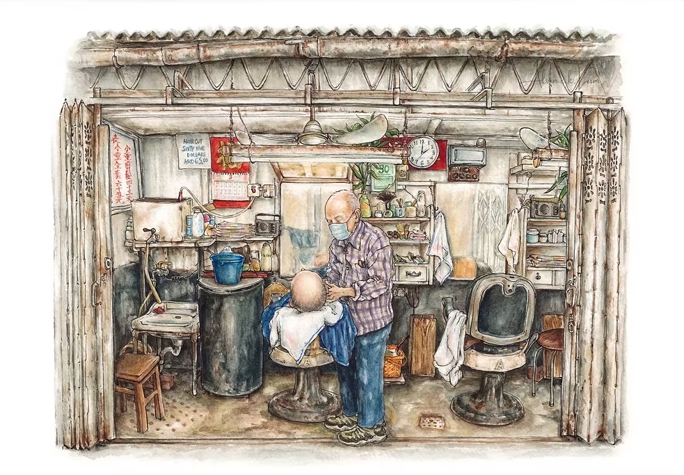 [LIMITED EDITION] Alvin Lam - ART PRINT The Alleyway Barber