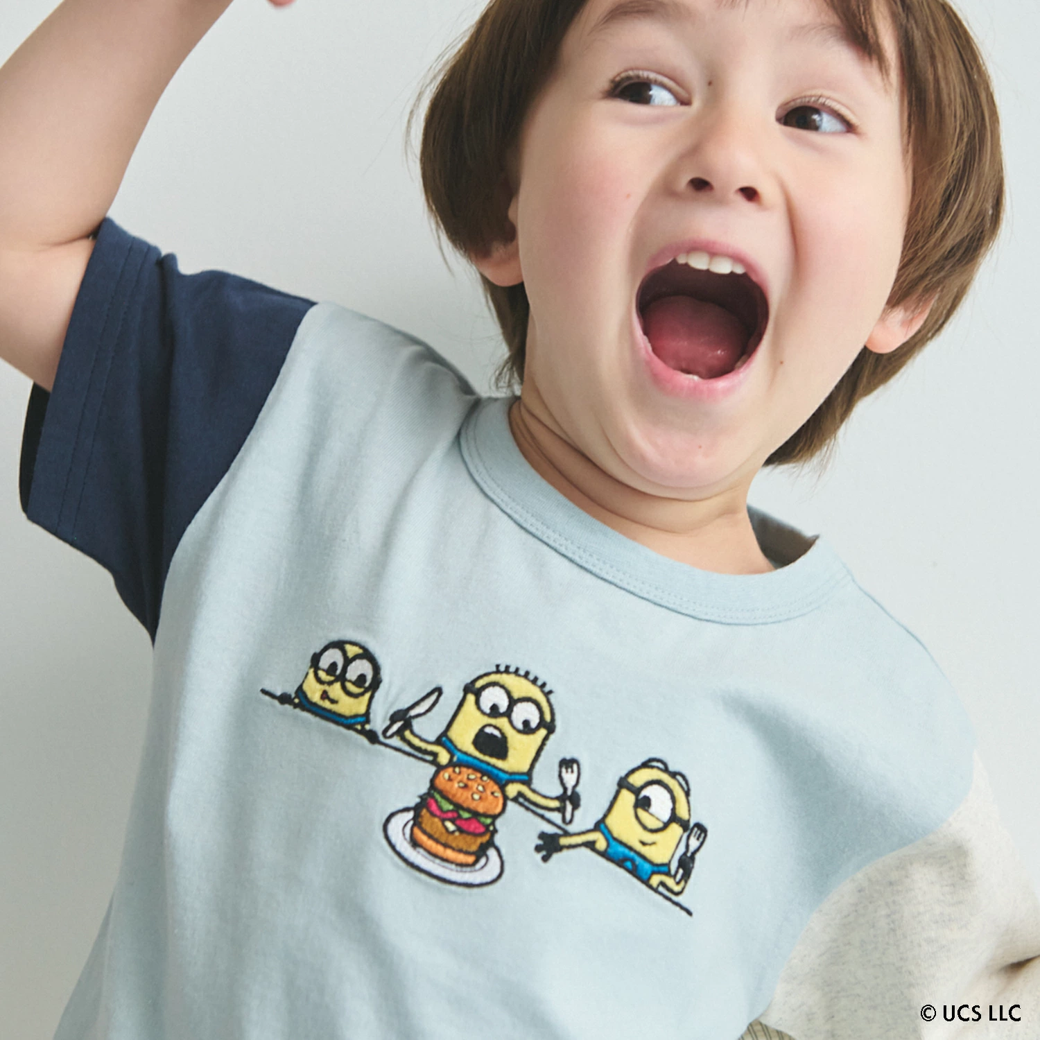 🆕【⭐訂購⭐】🌀🇯🇵 日本直送🌀#Minions 刺繡 布料拼接 短袖Tee [3款選] 🌀 [ELFA-0128]