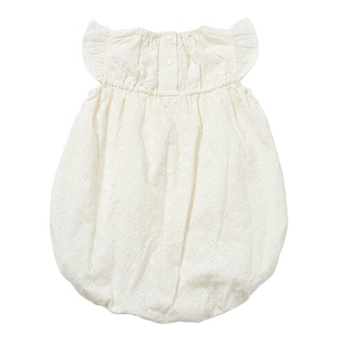 🇯🇵預訂 日本直送🇯🇵Polo Baby刺繡通花荷葉邊無袖白色包屁衣