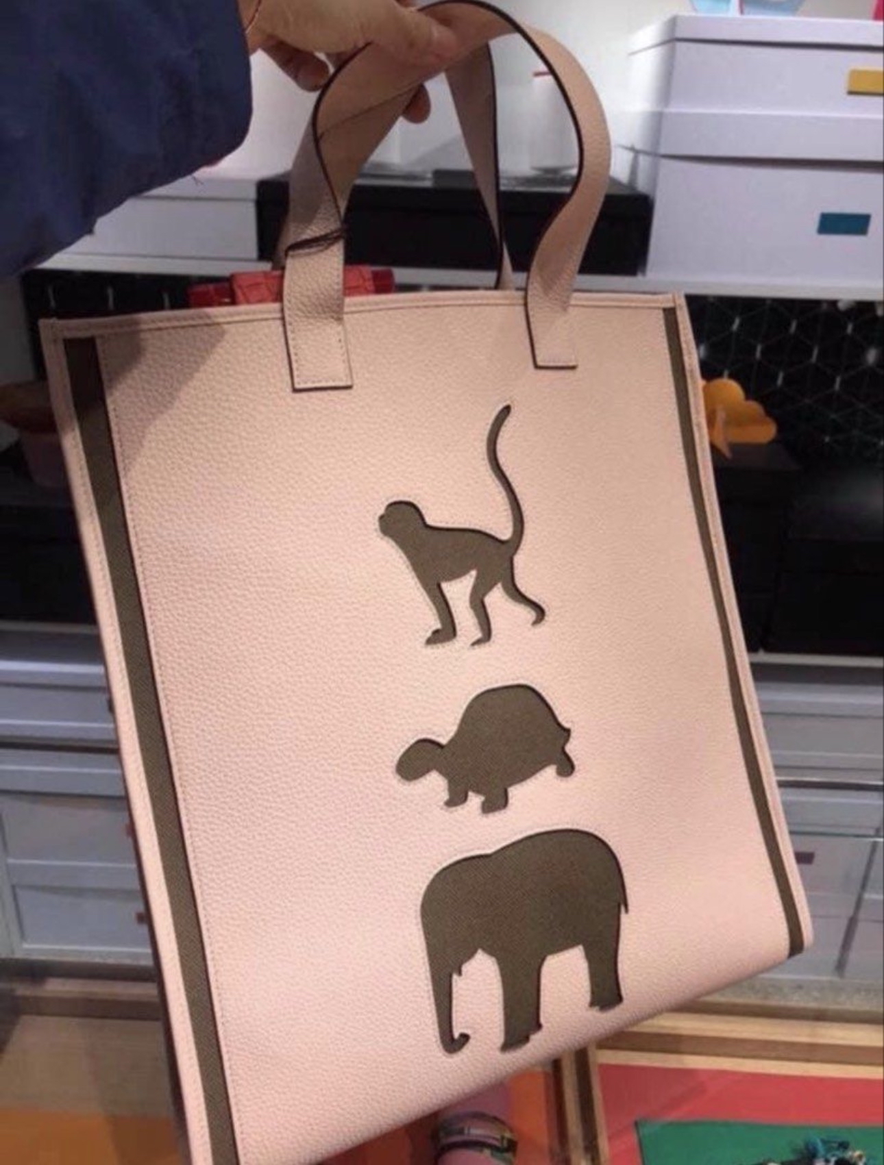 Hermes 動物圖案手提包