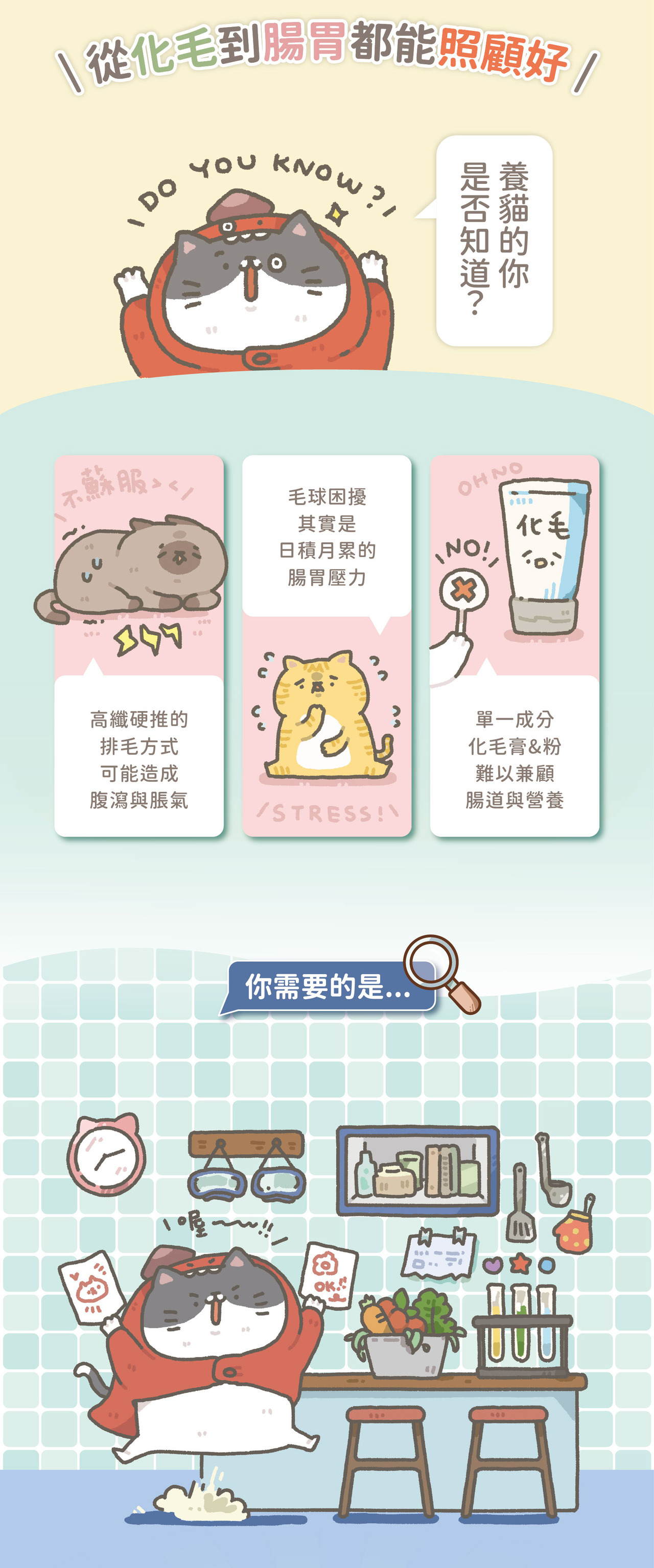 貓有話說｜溫和排毛｜捏一口｜主食鮮肉泥