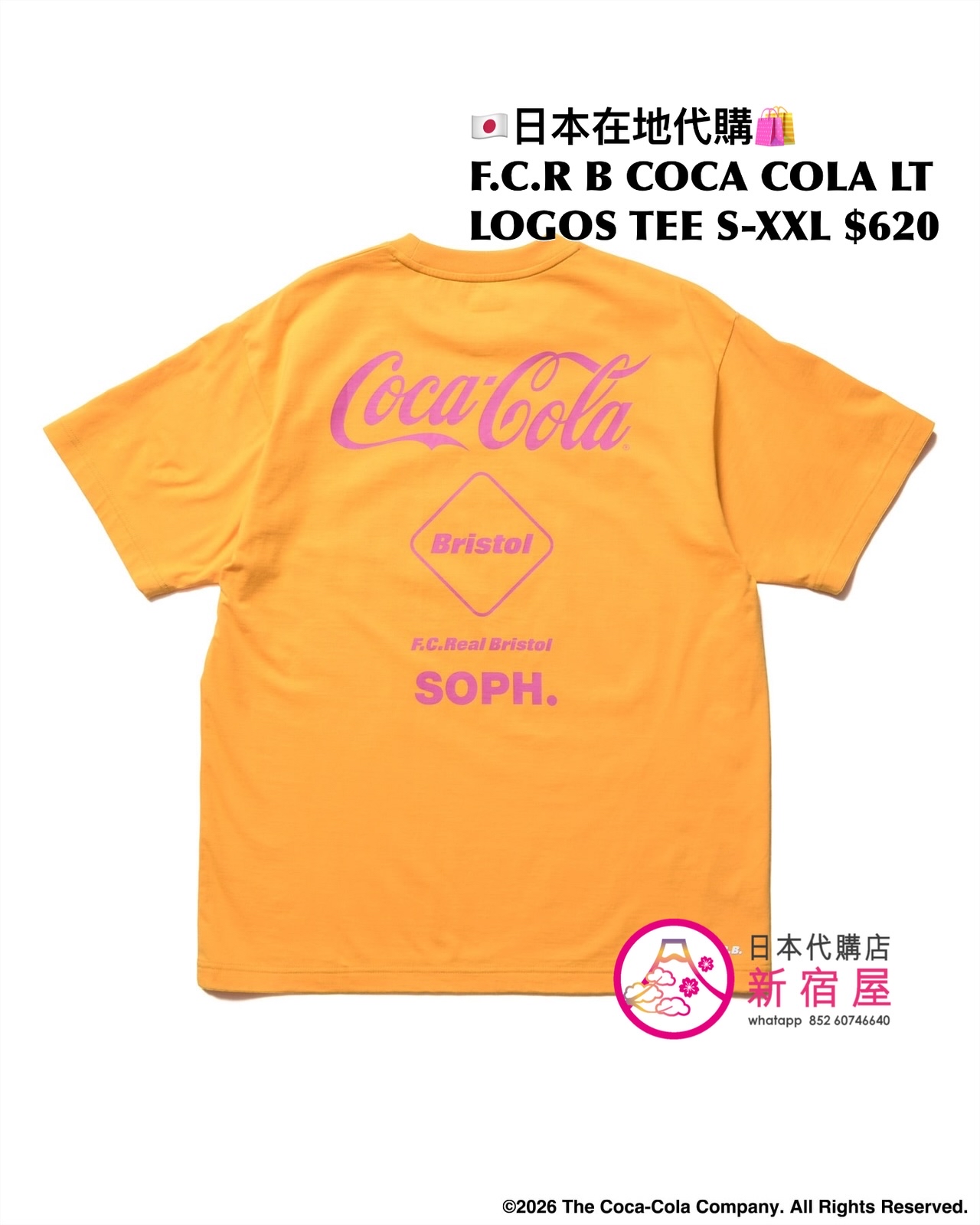 F.C.REAL BRISTOL x COCA COLA AD BANNER TEE/ MIRRO LOGO TEE/ LISTED LOGOS TEE/ HEATHER TEE 