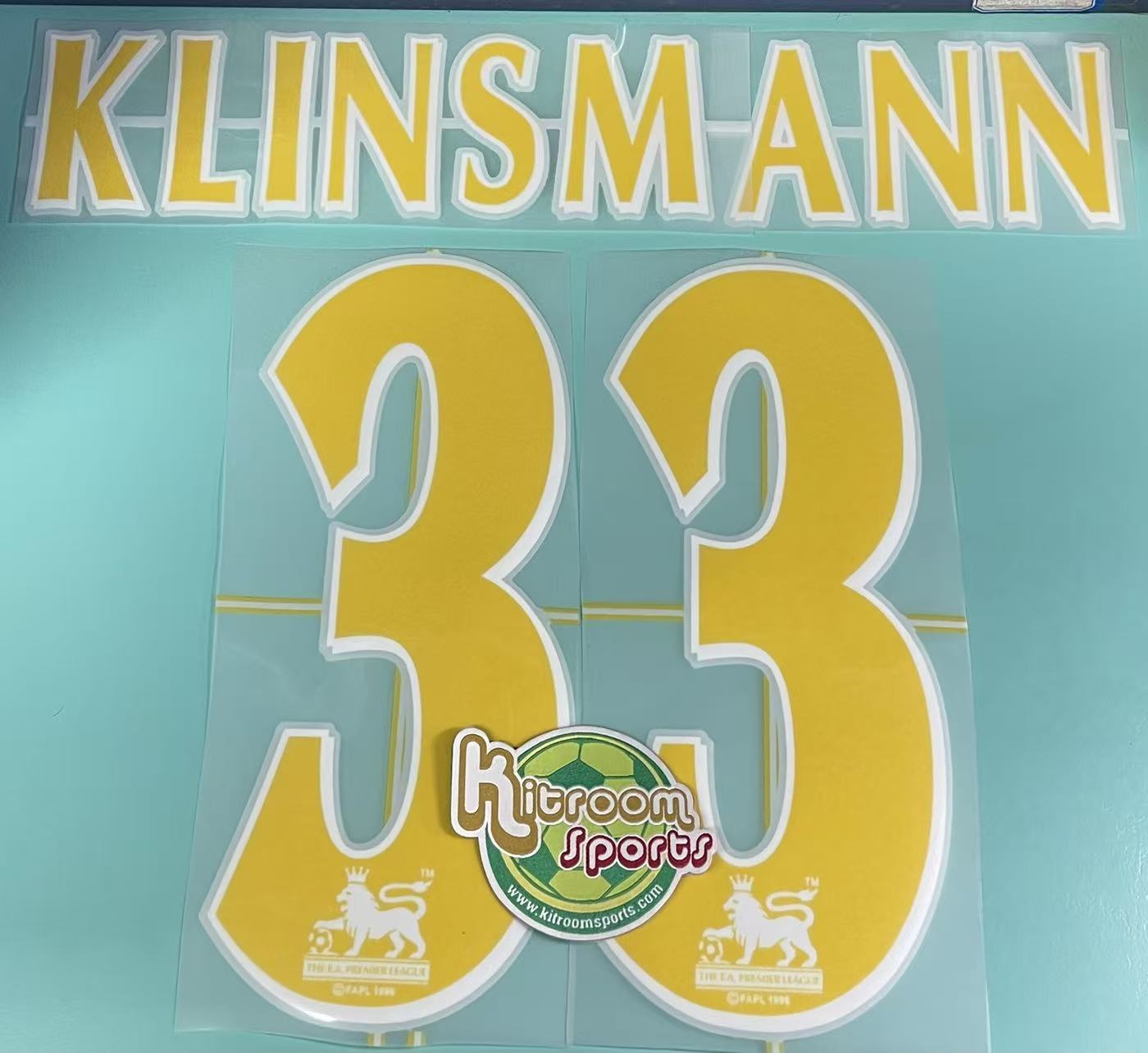 1997-98 Newcastle United Away Retro Nameset #33 KLINSMANN