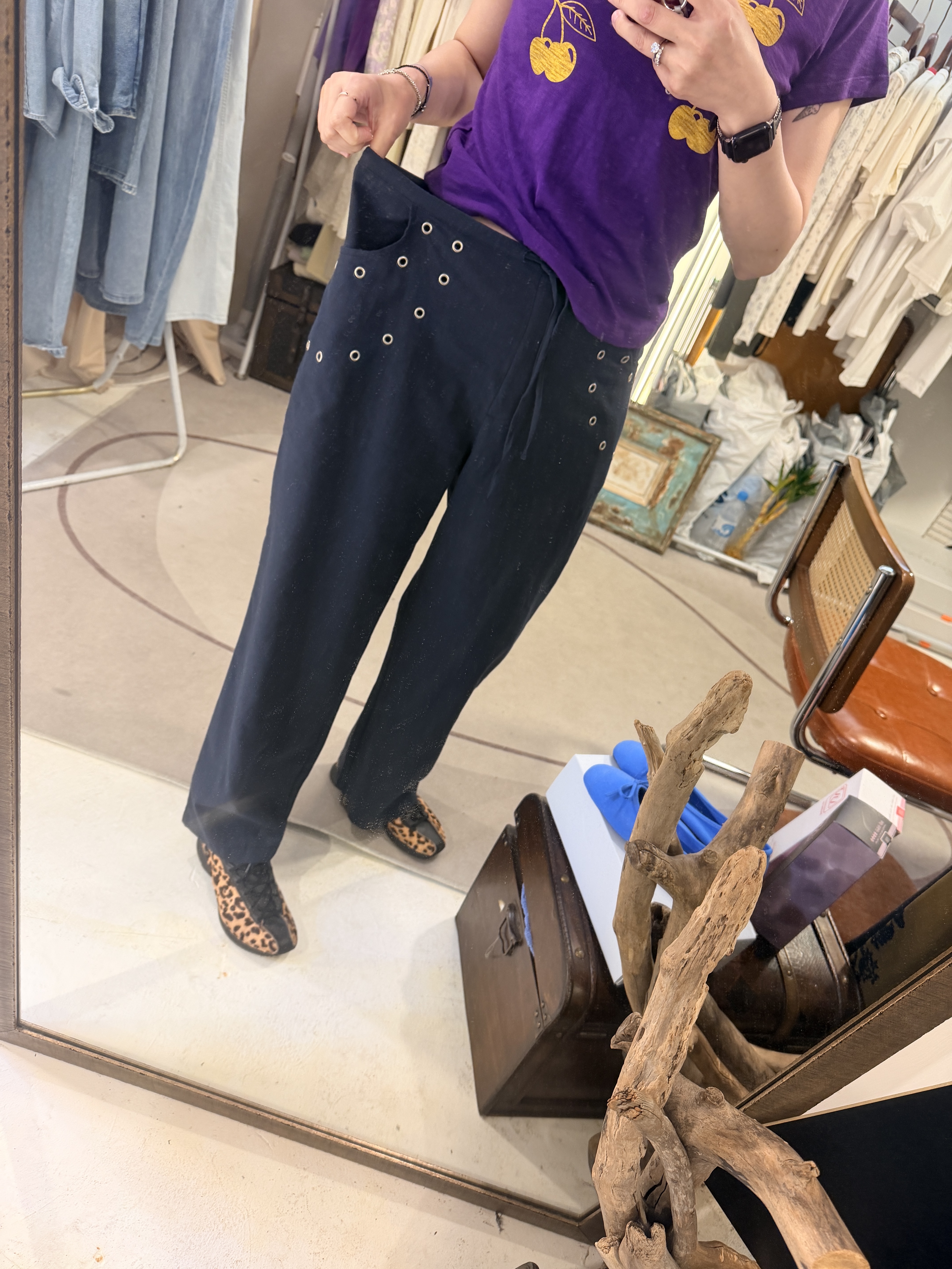 Linen loose pants