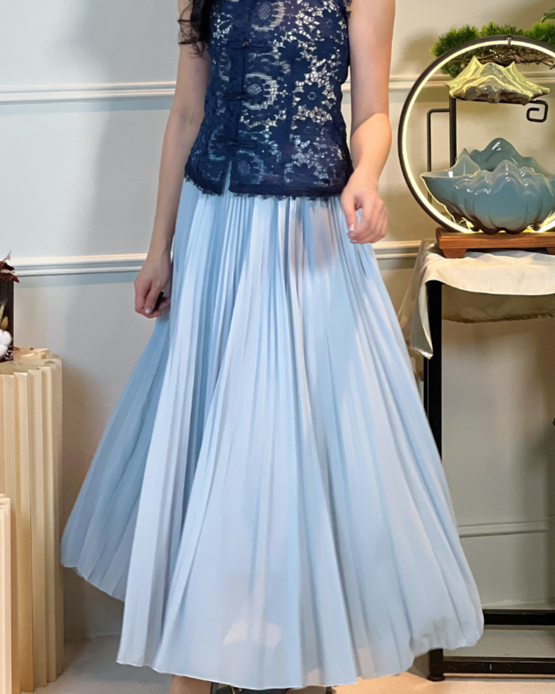 5104 Quintina Pleated A Line Skirt 