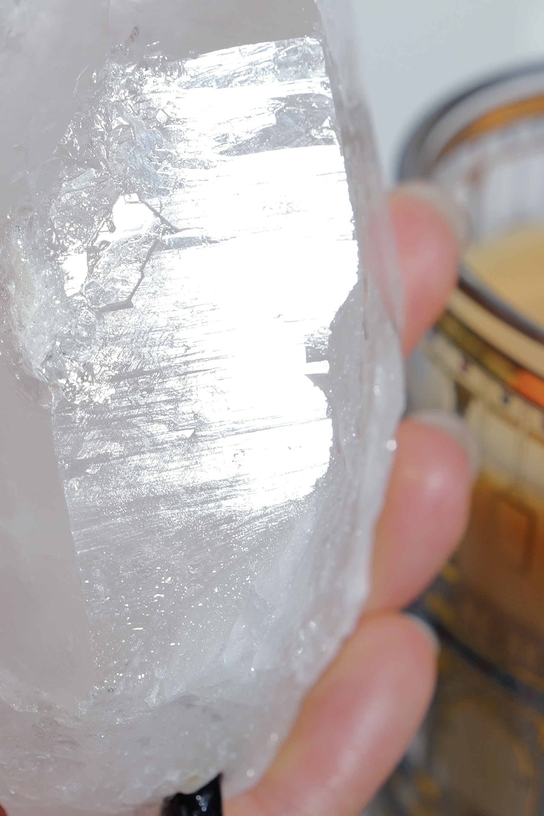  ༒14.2cm白水晶塔尖 連托架擺設༒ CQ.7093H89G2st-RA30*A51