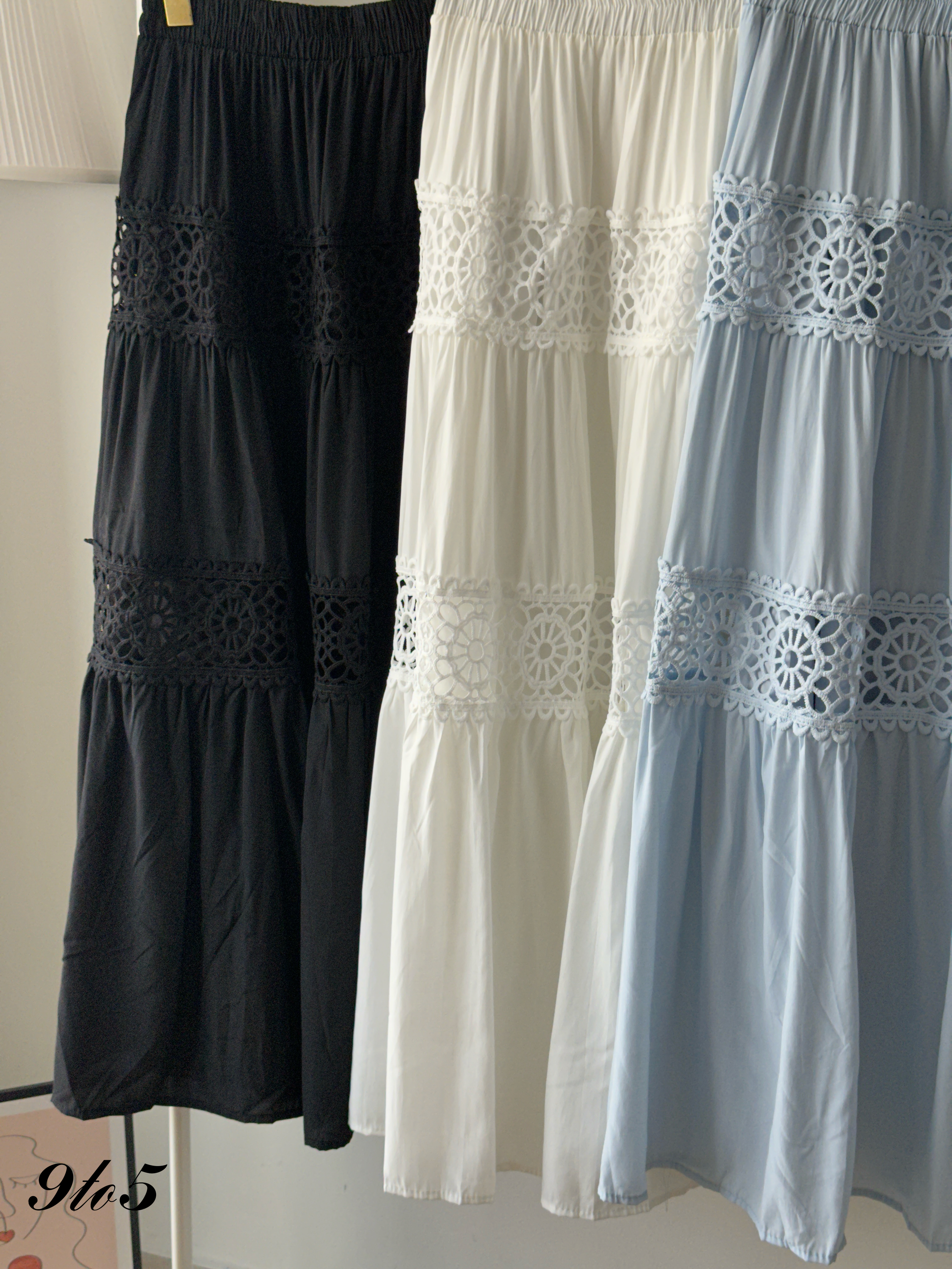 S1901 Bohemian Layered Skirt - 3 Colors 