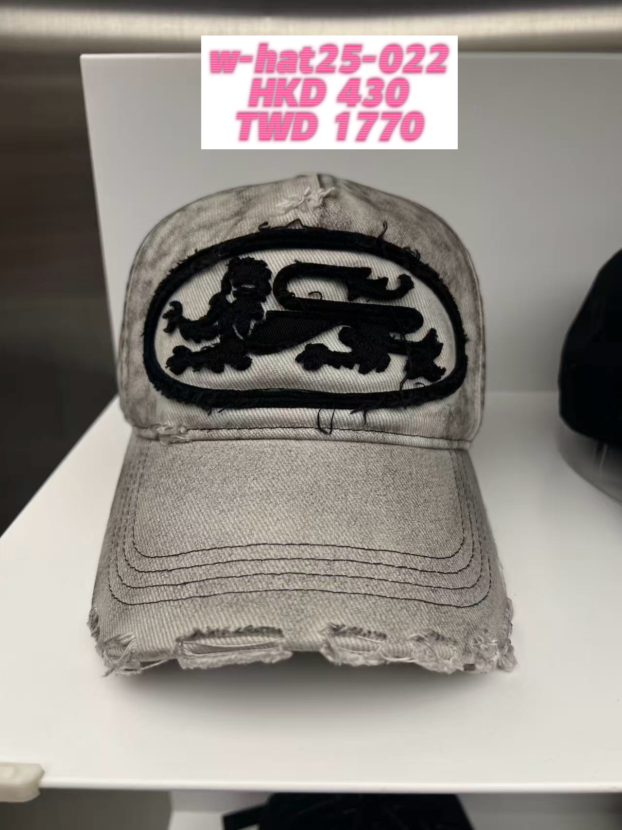 BADBLOOOD直播限時優惠 [w-hat25-022] Mystic Big Patch Ball Cap - Dusty White