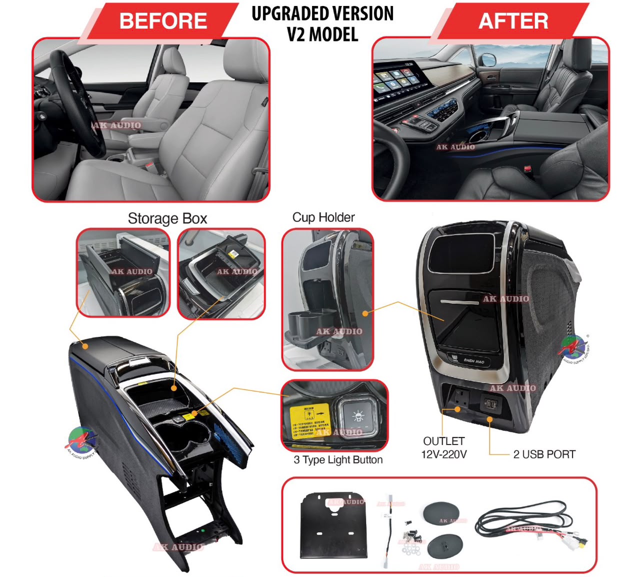 ODDESEY CONSOLE BOX (2015-2021) / RC1-CB-16026-AK 