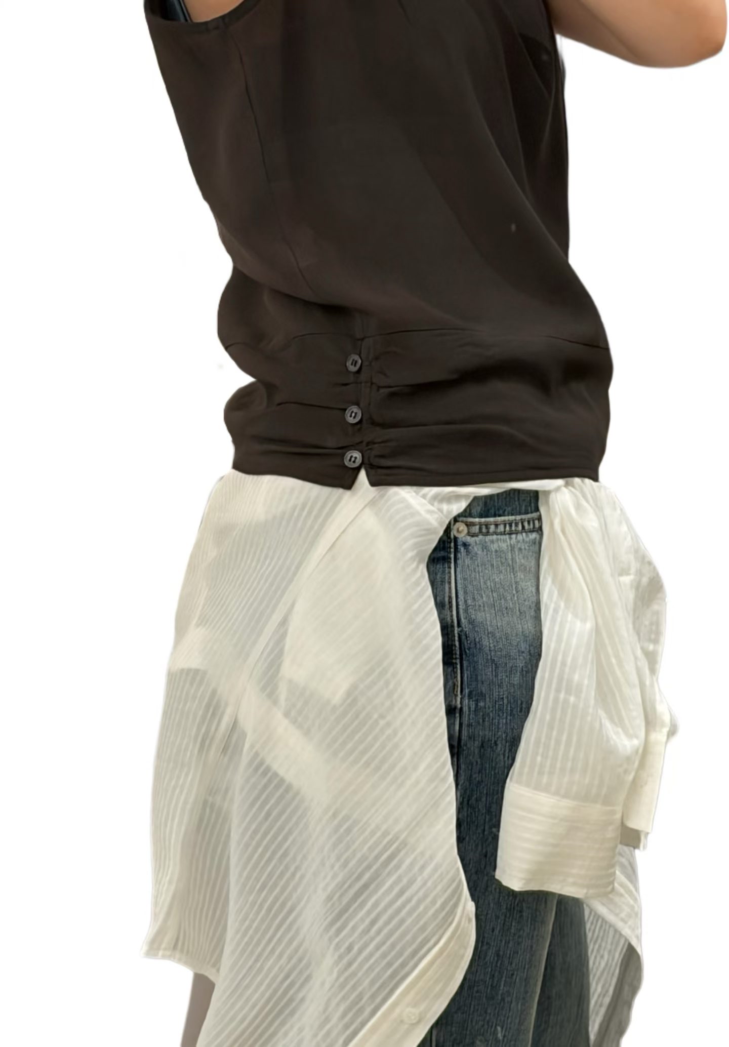 Brown soft vest